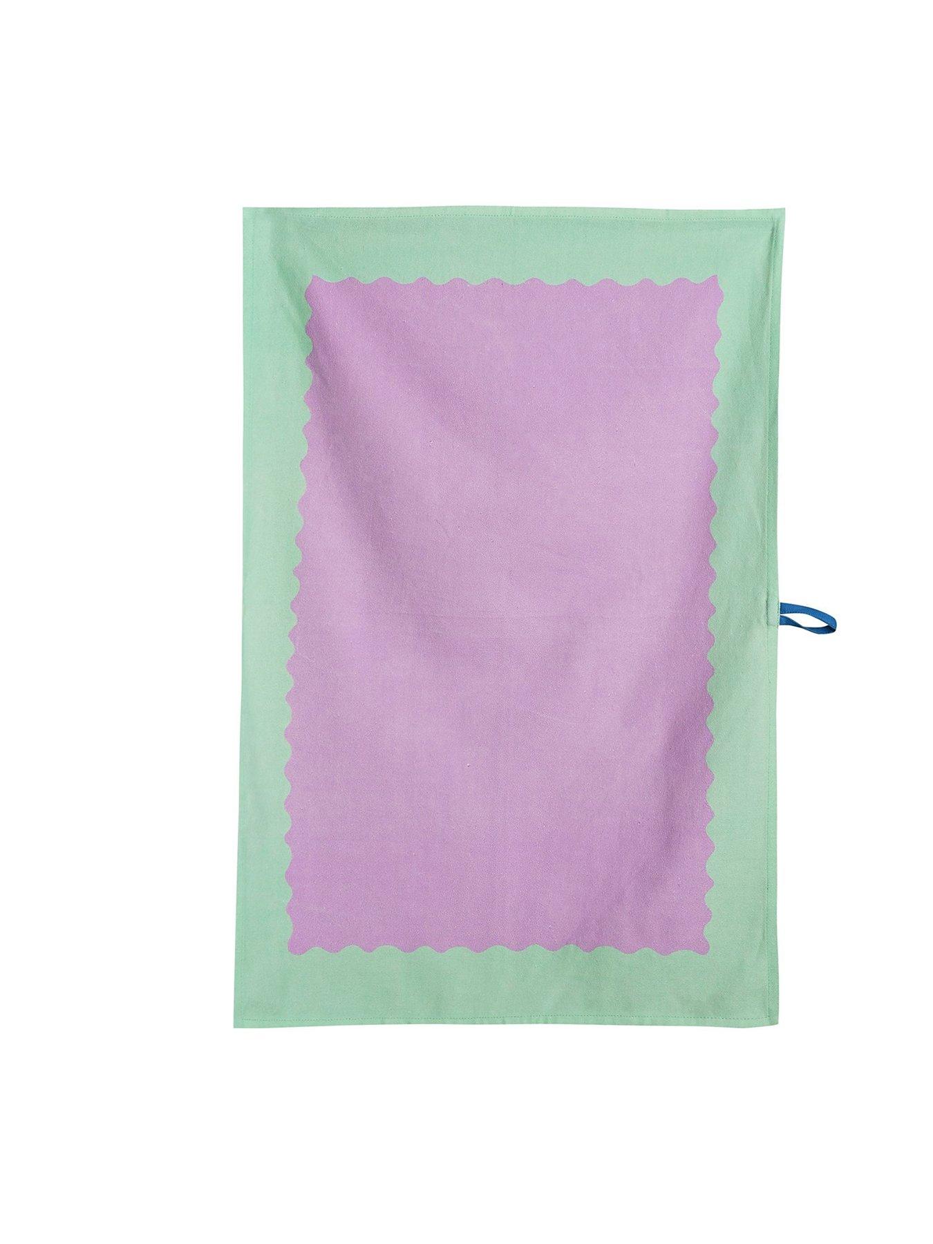  image of hestia-raspberry-blossom-set-of-3-cotton-tea-towels