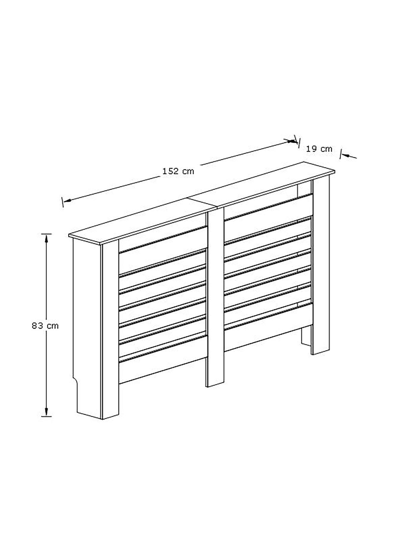 Image 6 of 6 of GFW Cleo Radiator Cover - Large&nbsp;- White - FSC&reg; Certified
