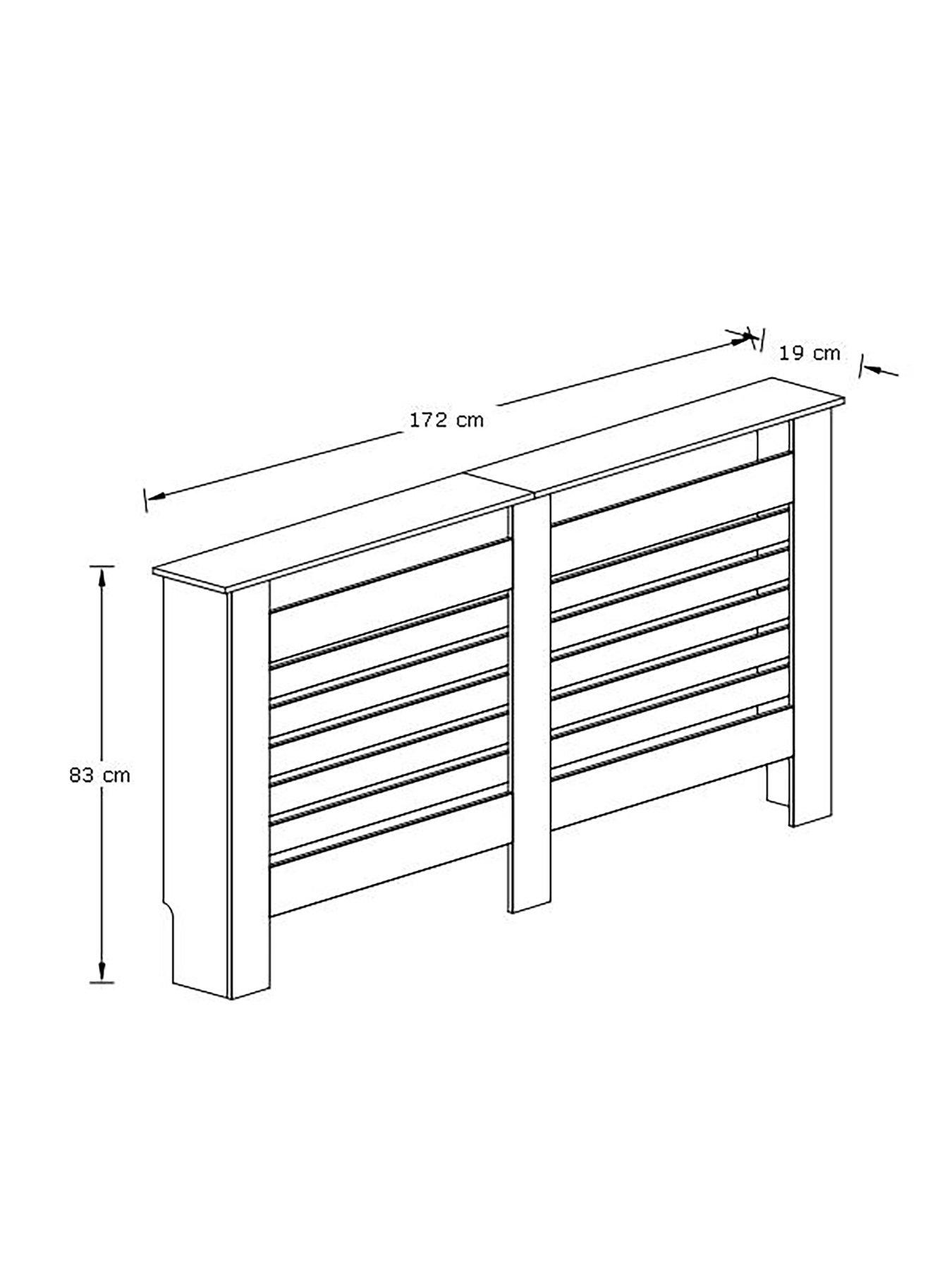 Image 6 of 6 of GFW Cleo Radiator Cover - Extra Large&nbsp;- White - FSC&reg; Certified