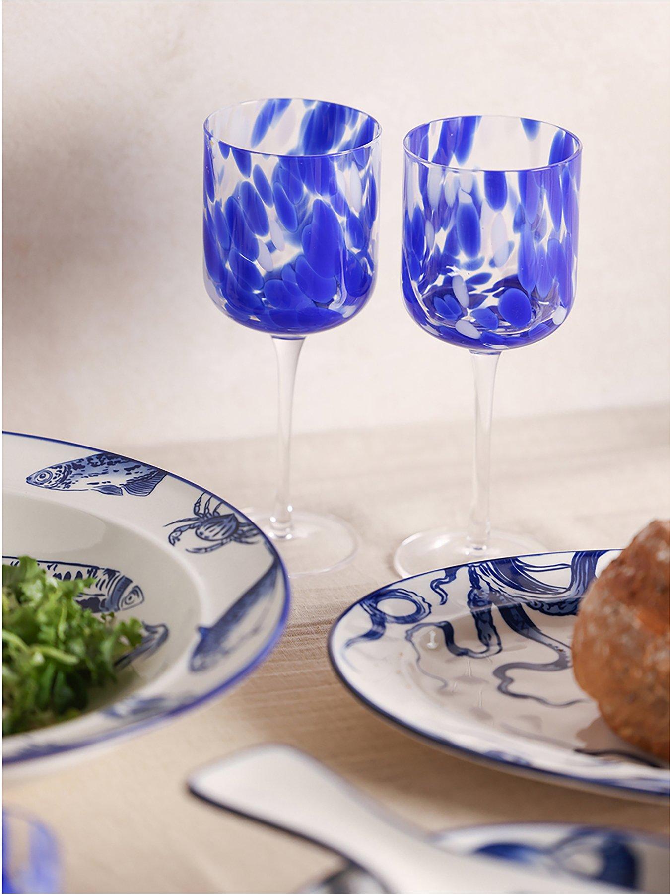  image of hestia-blue-tortoise-shell-wine-glass-set-of-2