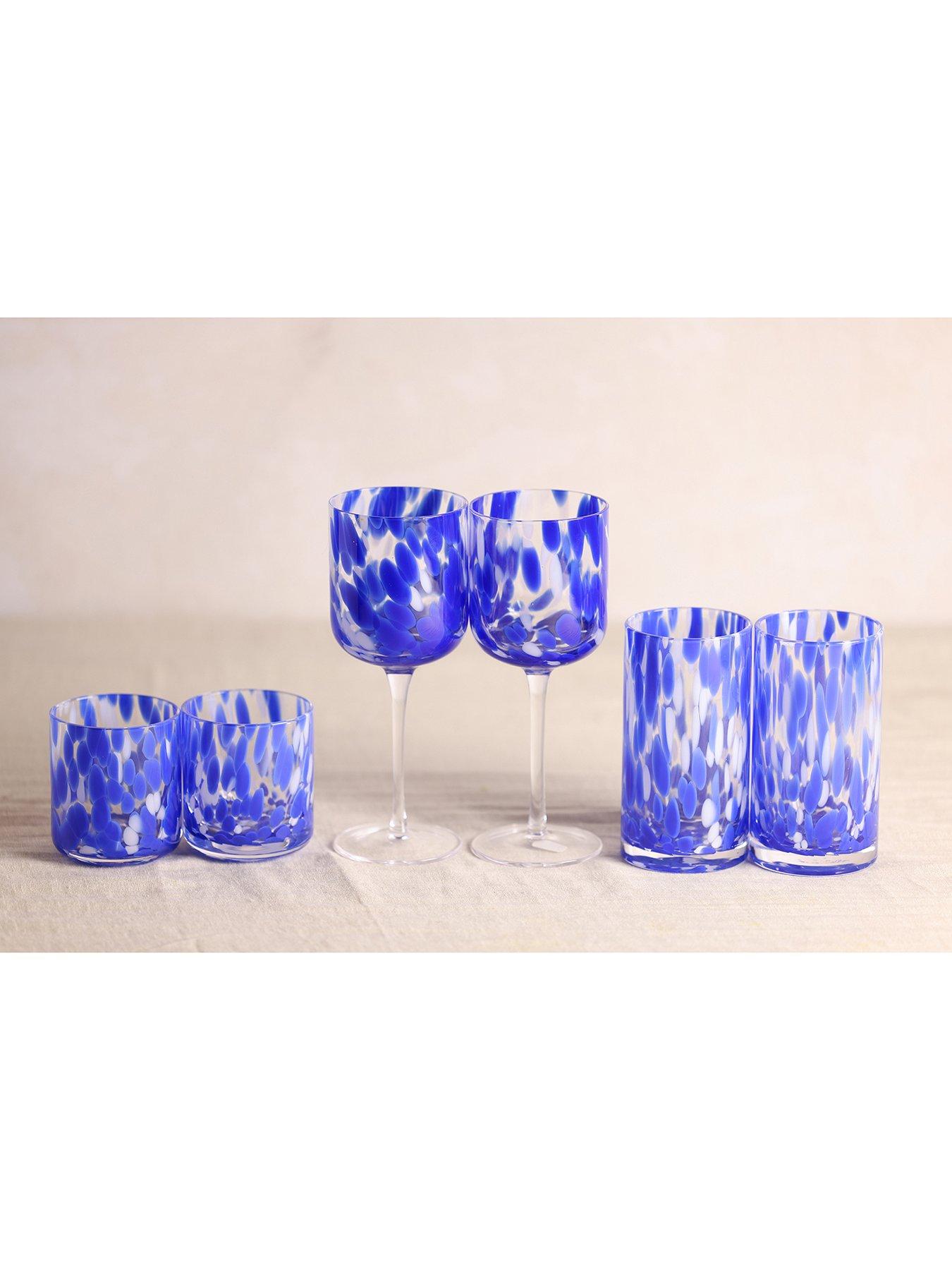  image of hestia-blue-tortoise-shell-hi-ball-glass-set-of-2