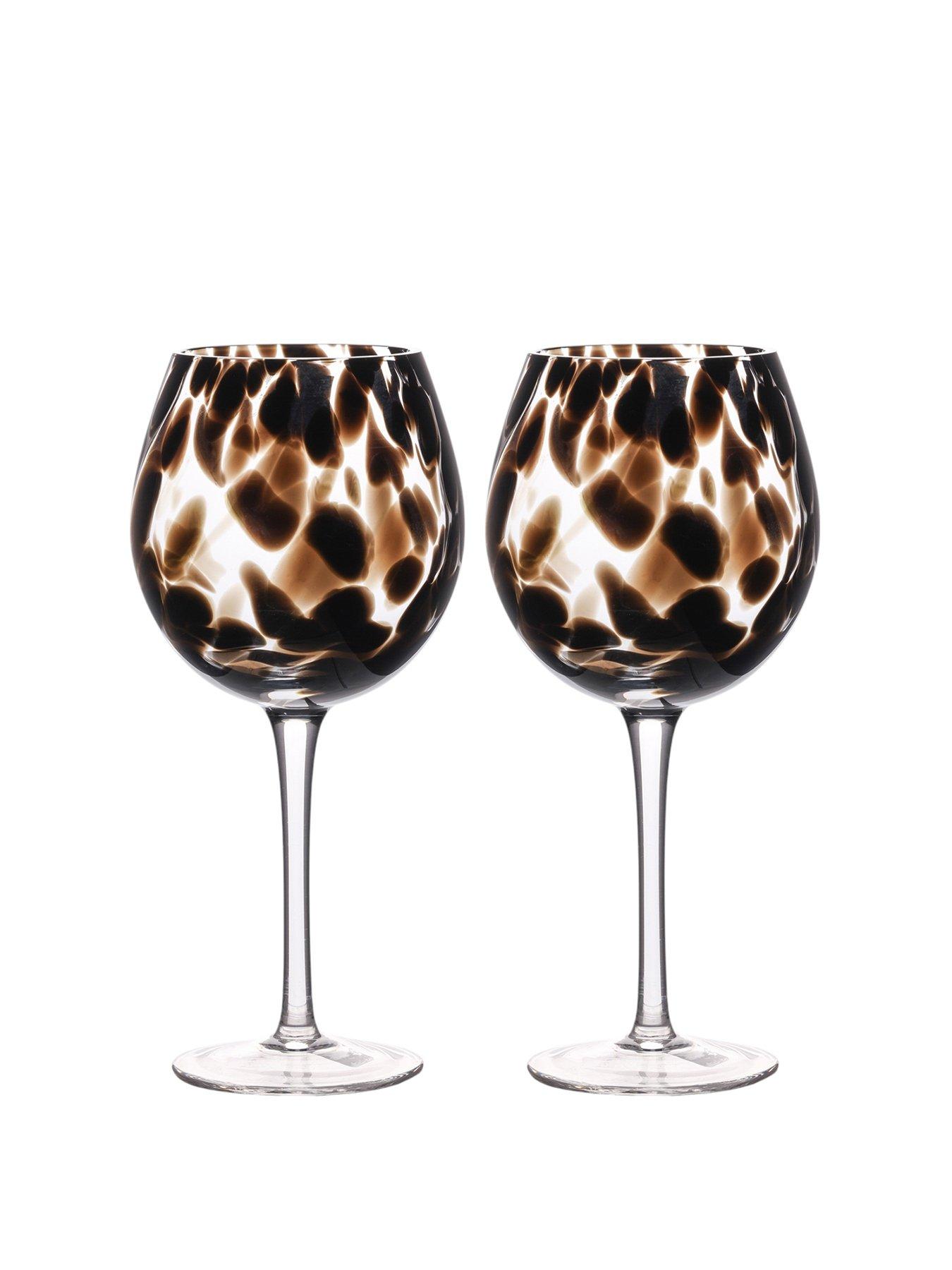  image of hestia-dark-brown-tortoise-shell-wine-glass-set-of-2