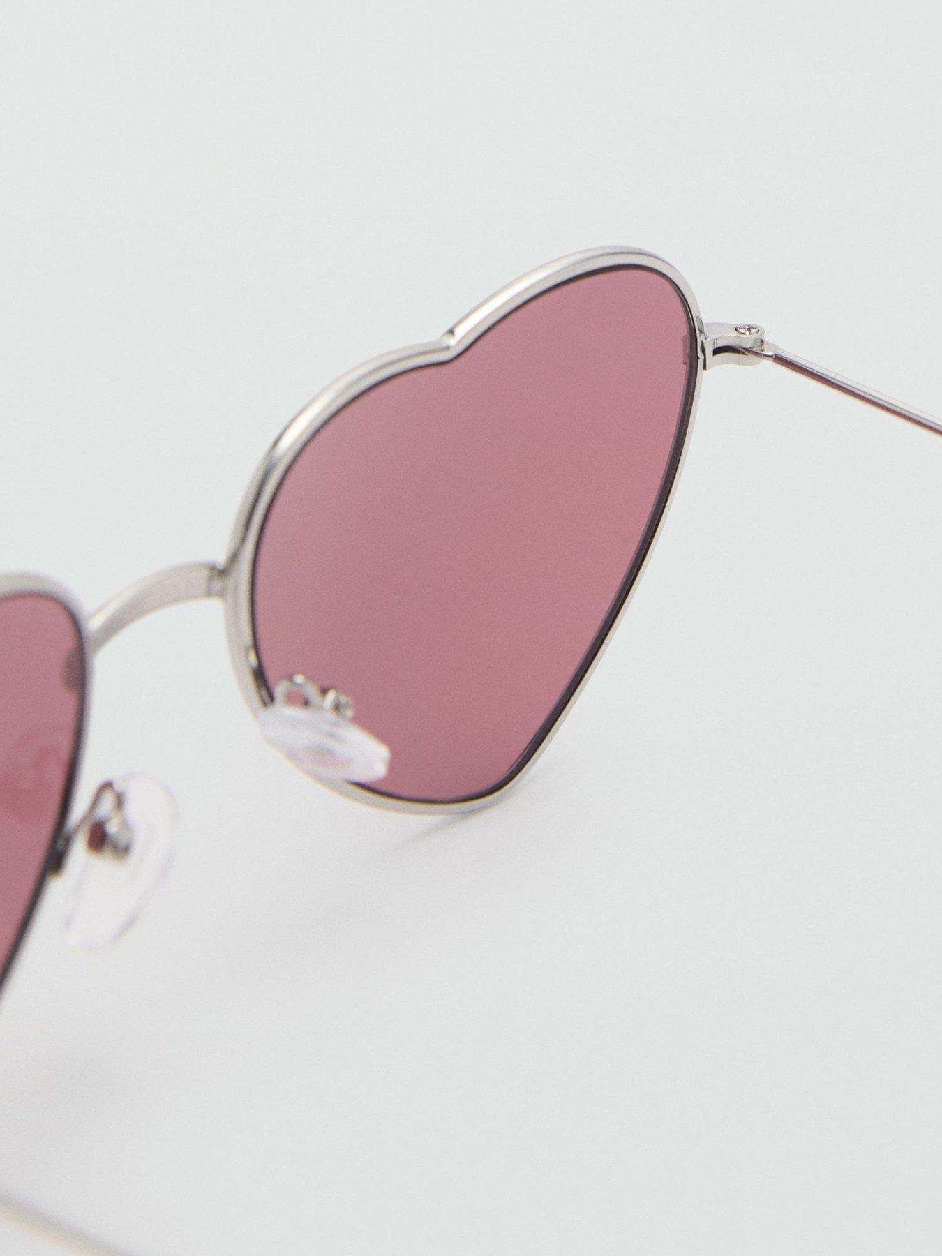  image of mango-girls-heart-aviator-sunglasses-silver