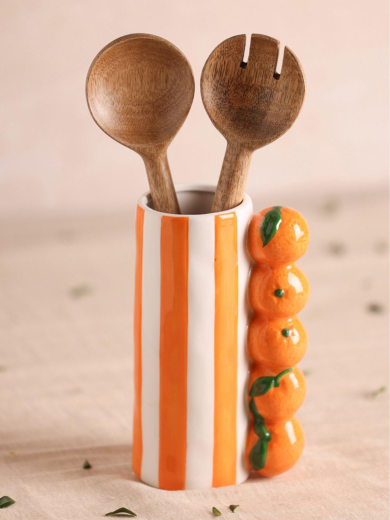 Hestia Orange Striped Vase