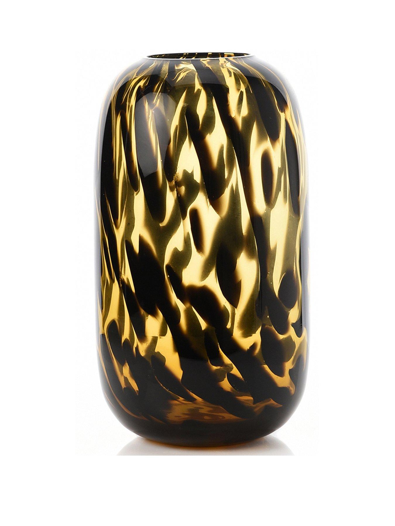  image of hestia-tortoise-shell-glass-vase