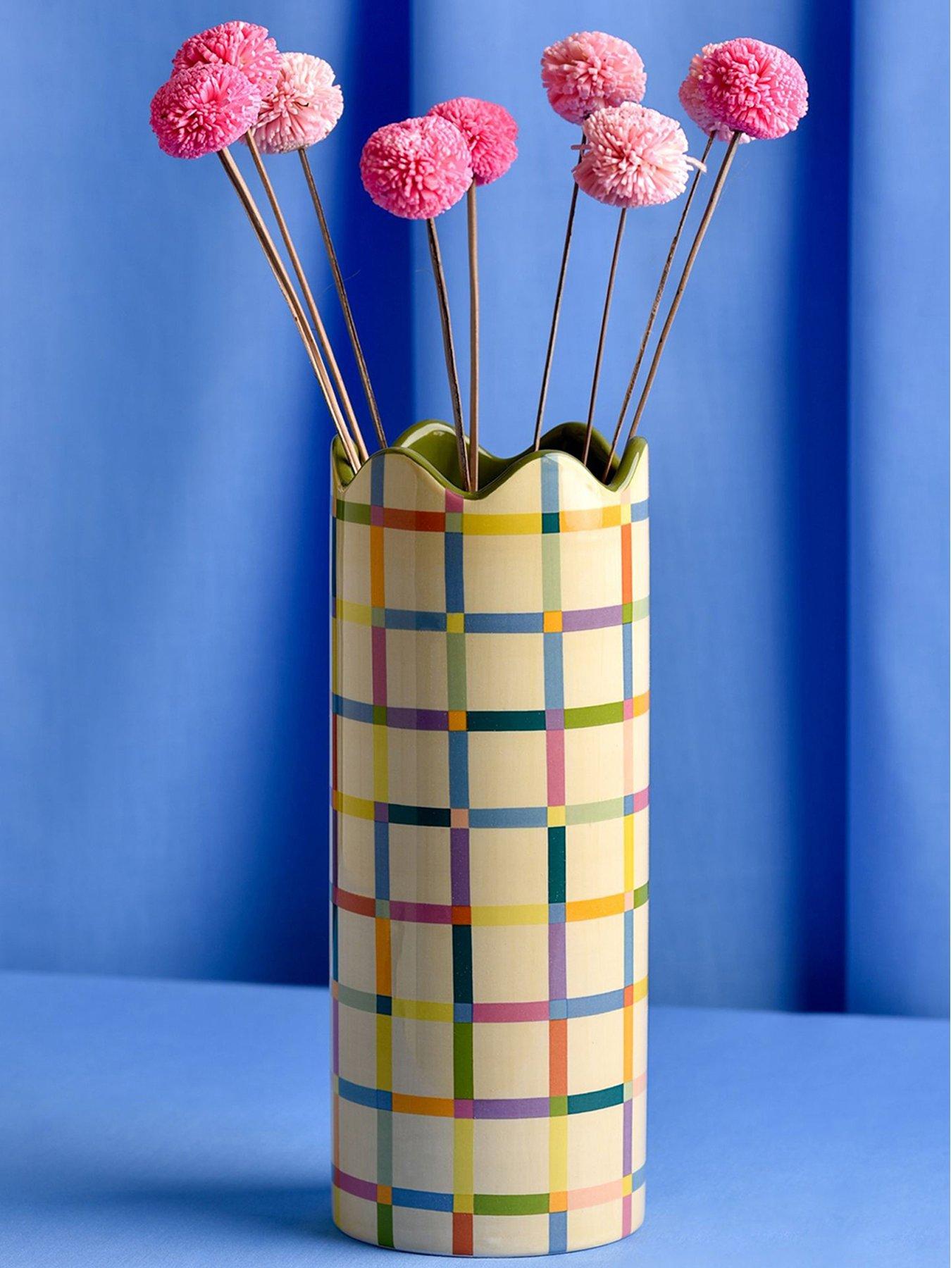 Image 1 of 4 of Hestia Raspberry Blossom Multi Coloured Vase