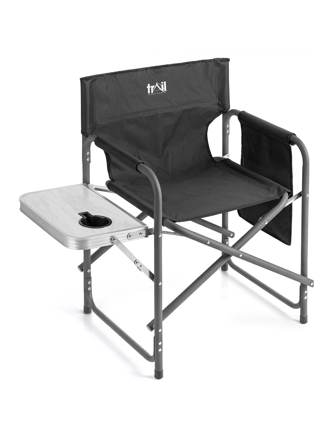 undefined Folding Directors Chair with Side Table