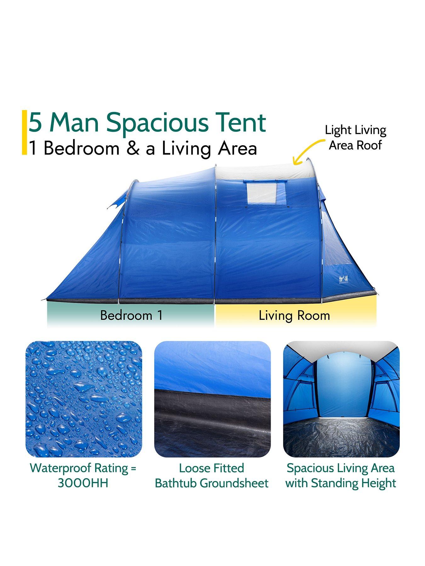  image of trail-braddon-5-person-tunnel-tent-waterproof-3000mm