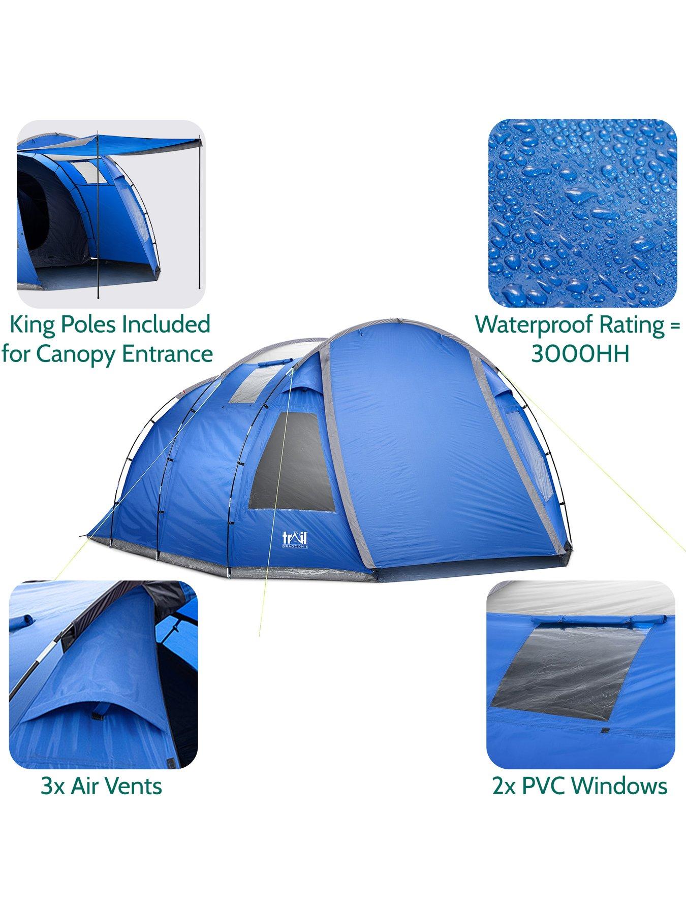  image of trail-braddon-5-person-tunnel-tent-waterproof-3000mm