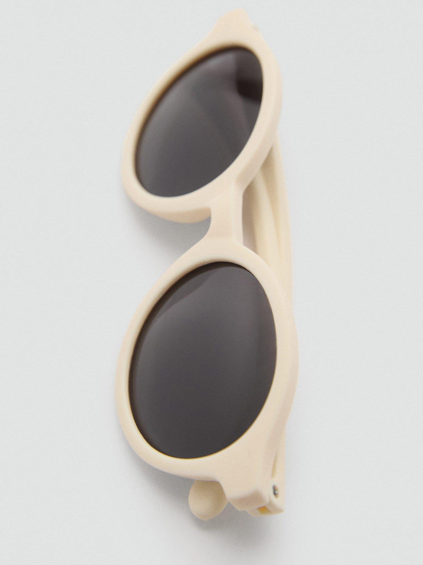  image of mango-younger-boys-round-sunglasses-light-yellow