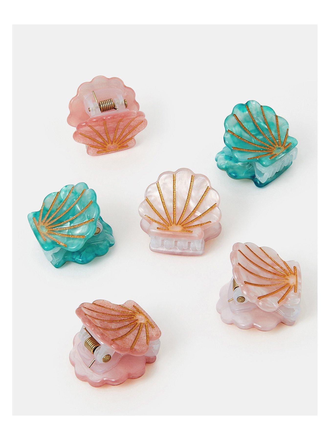  image of accessorize-6-x-mini-shell-claw-clips-multi