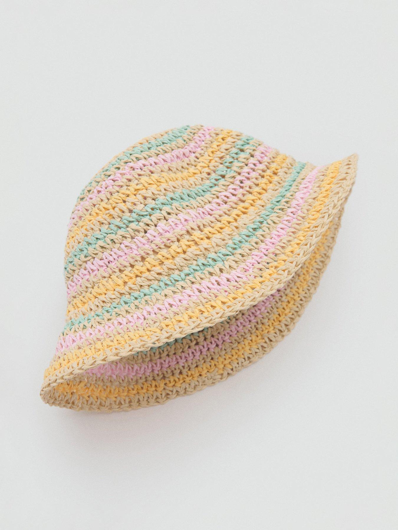 Mango Younger Girls Stripe Straw Hat - Multi