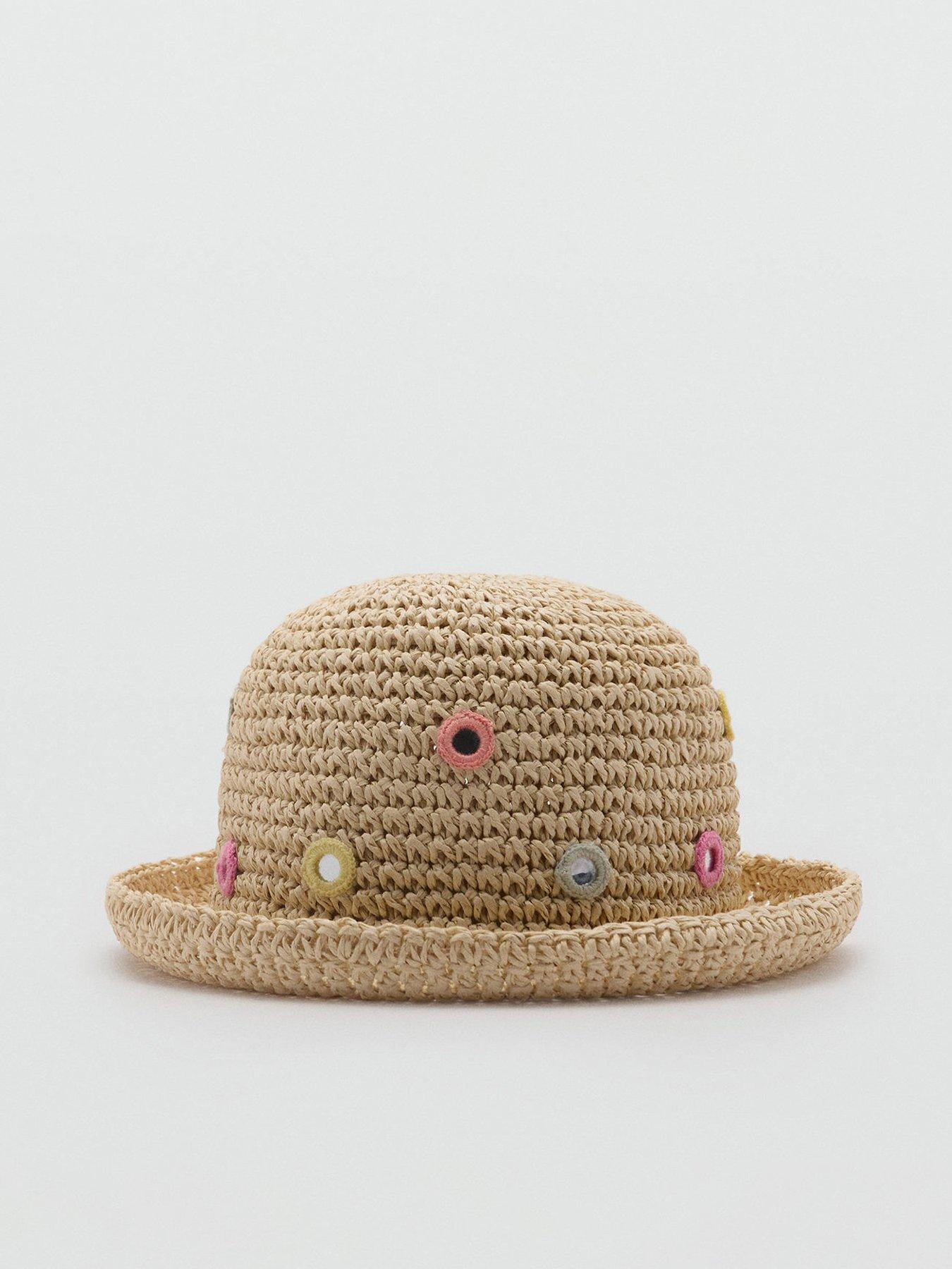 Mango Younger Girls Mirror Straw Hat - Beige