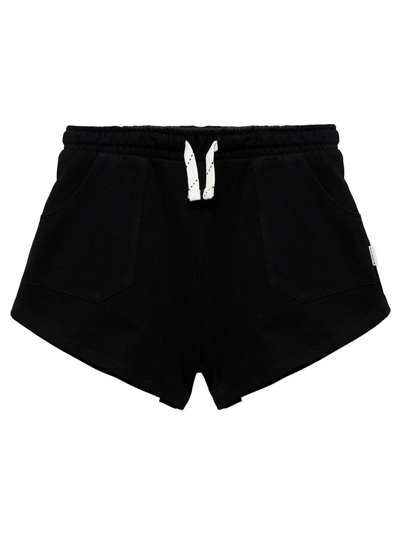mango-girls-jersey-shorts-black
