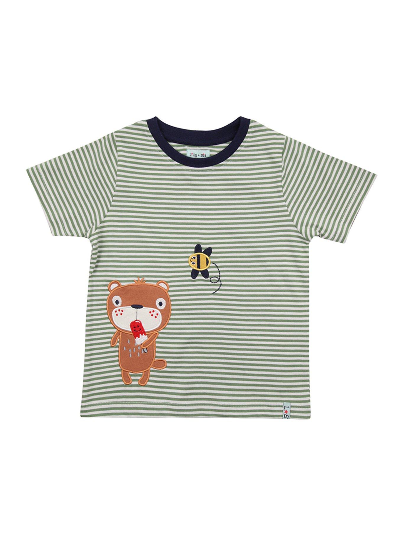  image of lilly-sid-boys-amp-busy-stripe-t-shirt-green