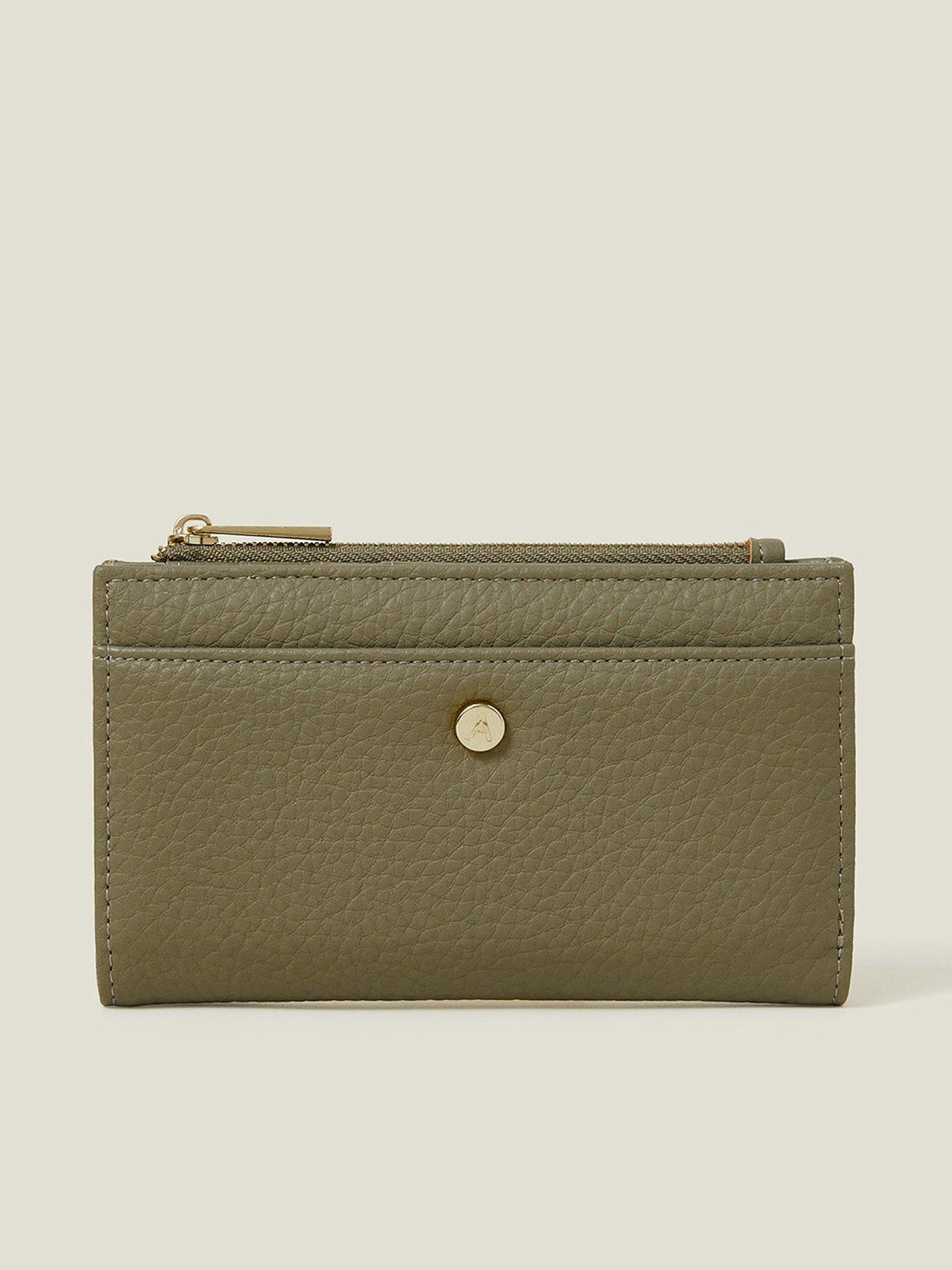 undefined Medium Slimline Purse - Khaki - Green