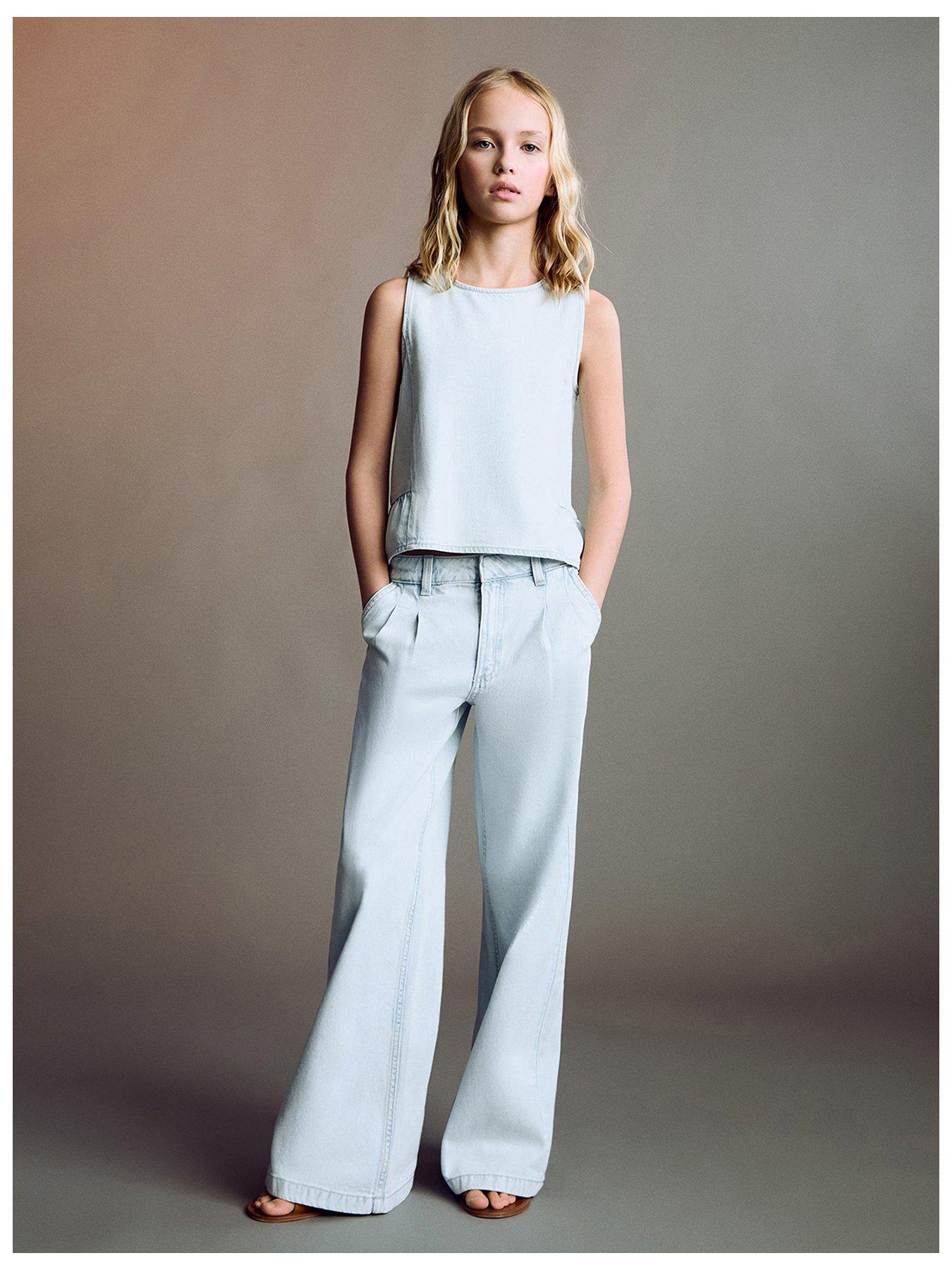 mango-girls-denim-garden-co-ord-jeans-light-blue