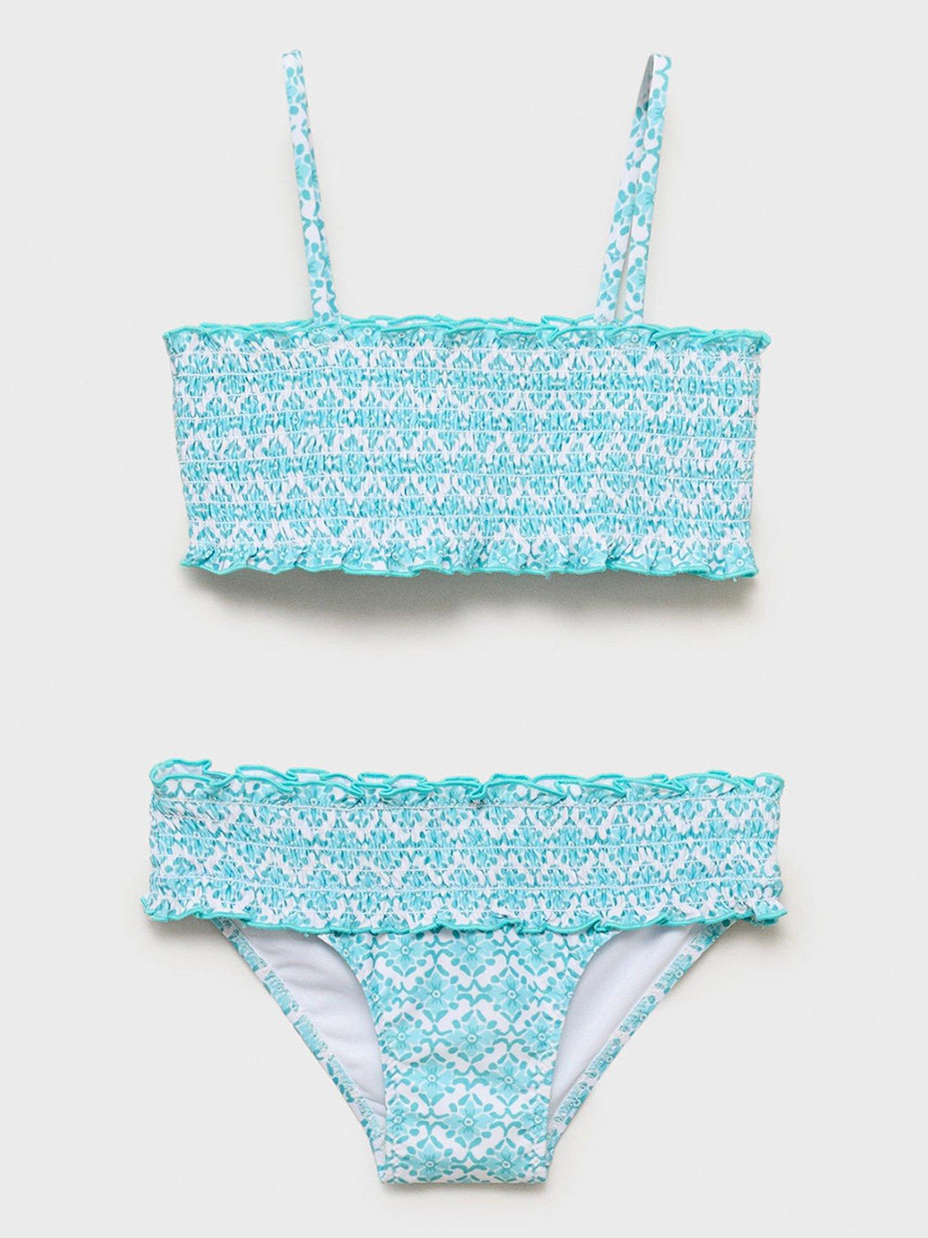mango-girls-shirred-bikini-set-green
