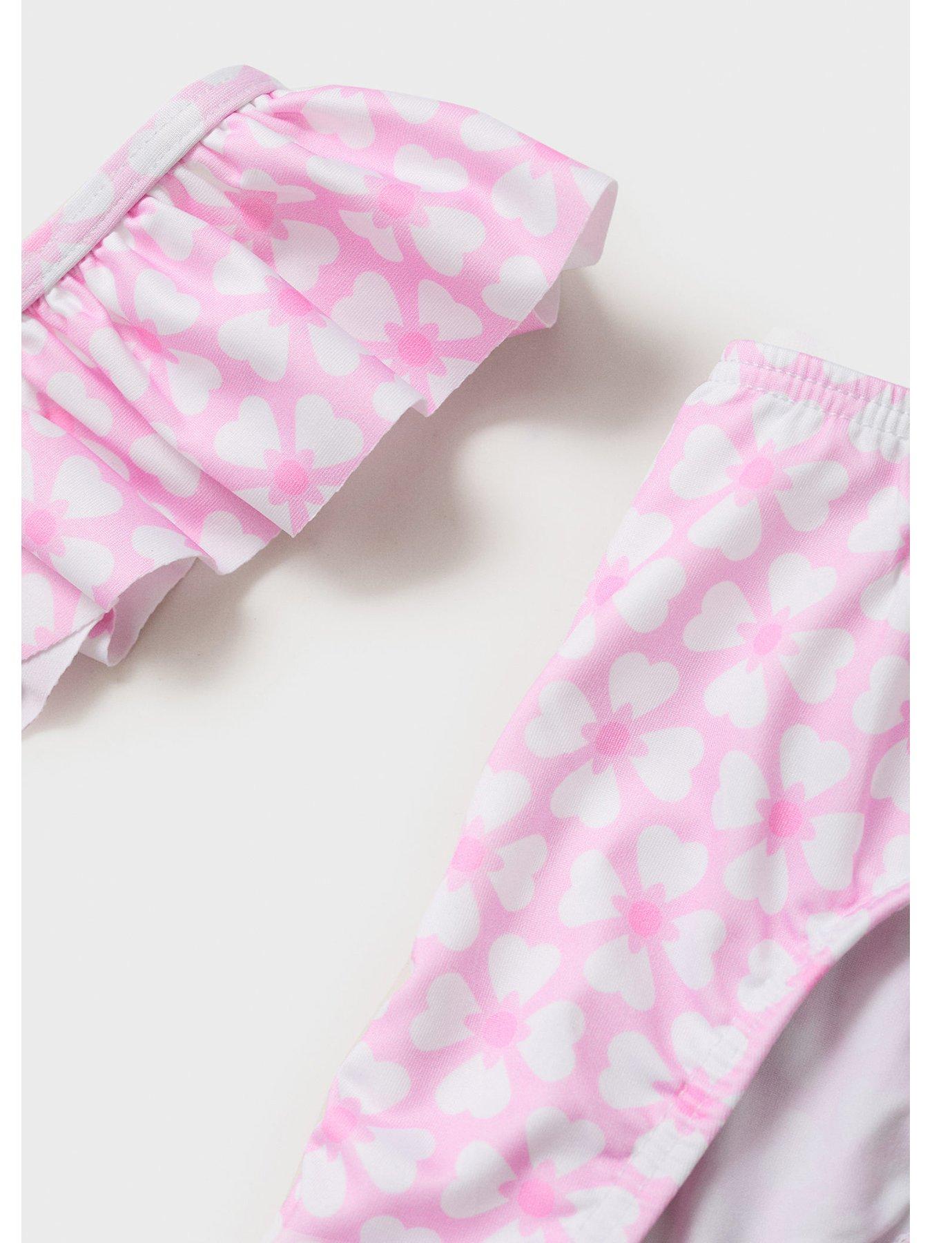  image of mango-girls-flower-printed-bikini-pink