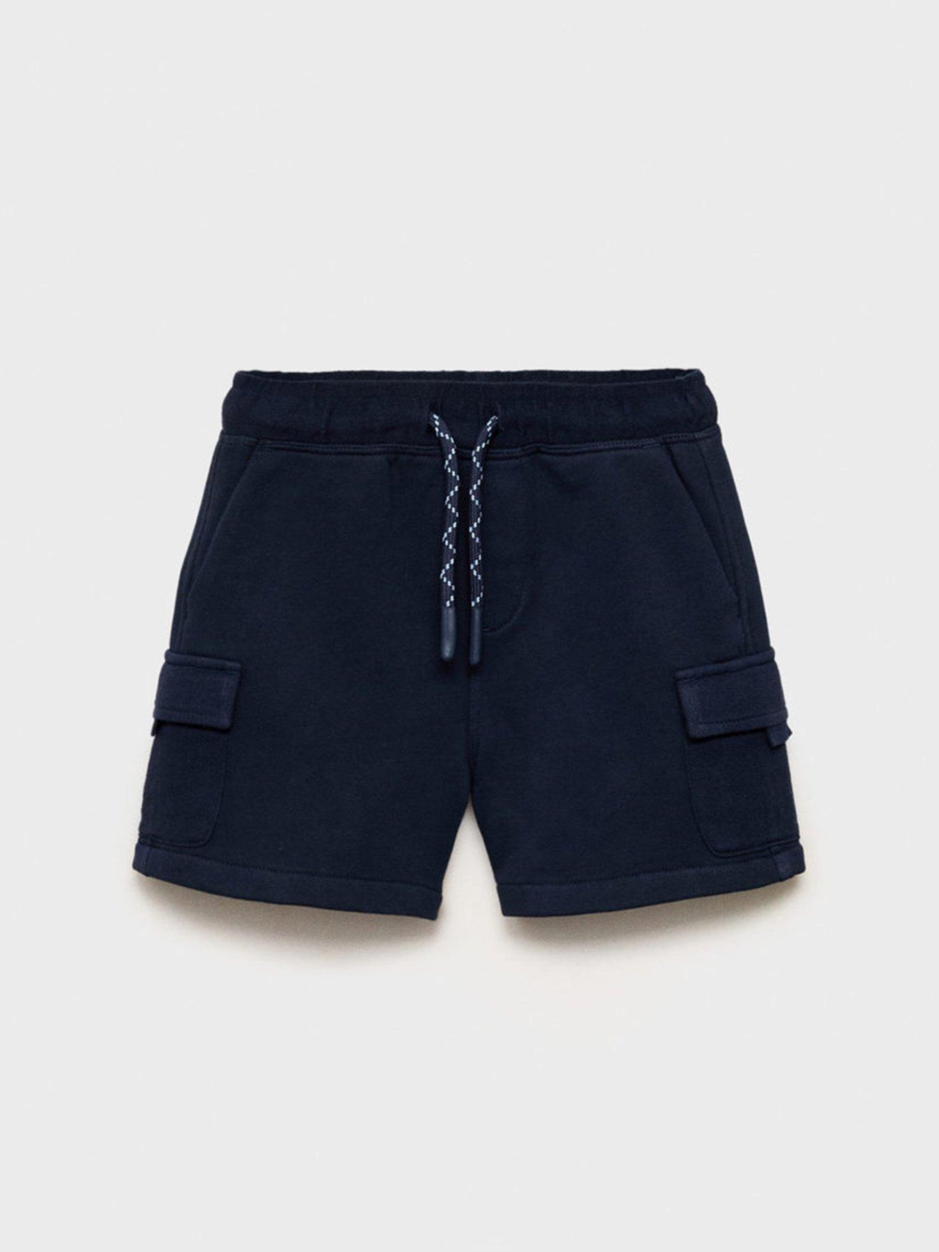  image of mango-younger-boys-cargo-sweat-shorts-navy