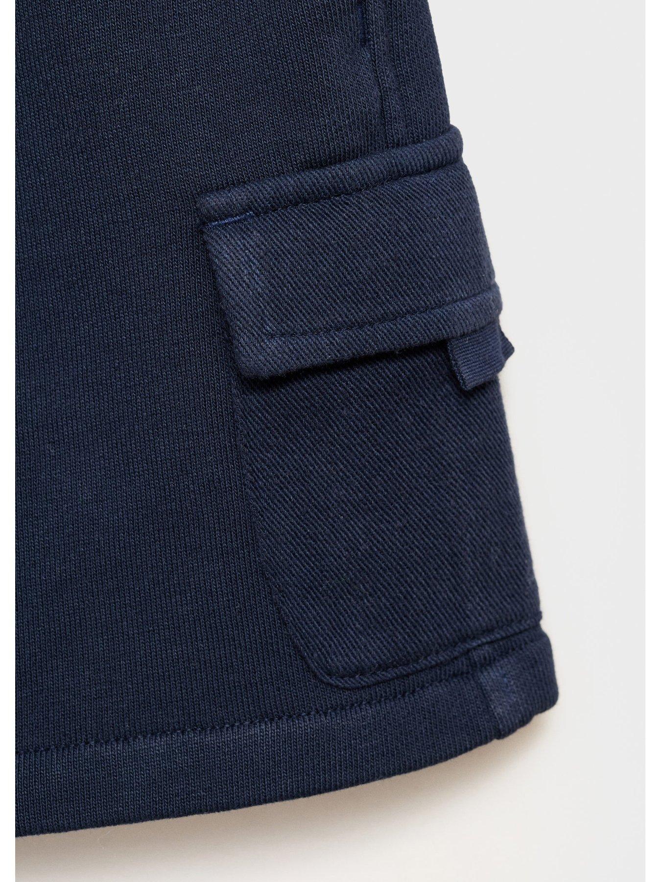 image of mango-younger-boys-cargo-sweat-shorts-navy
