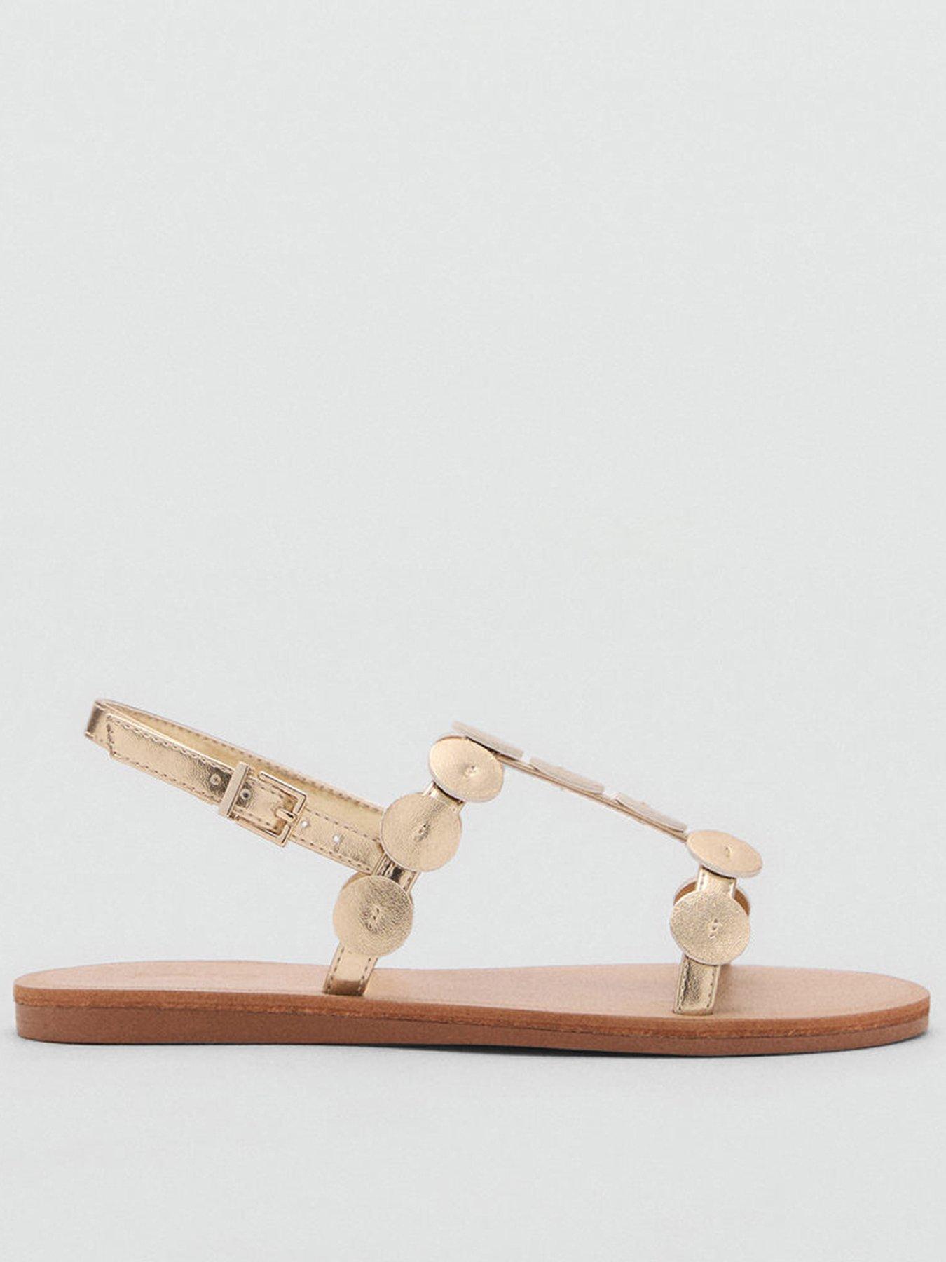 mango-girls-metallic-buckle-sandals