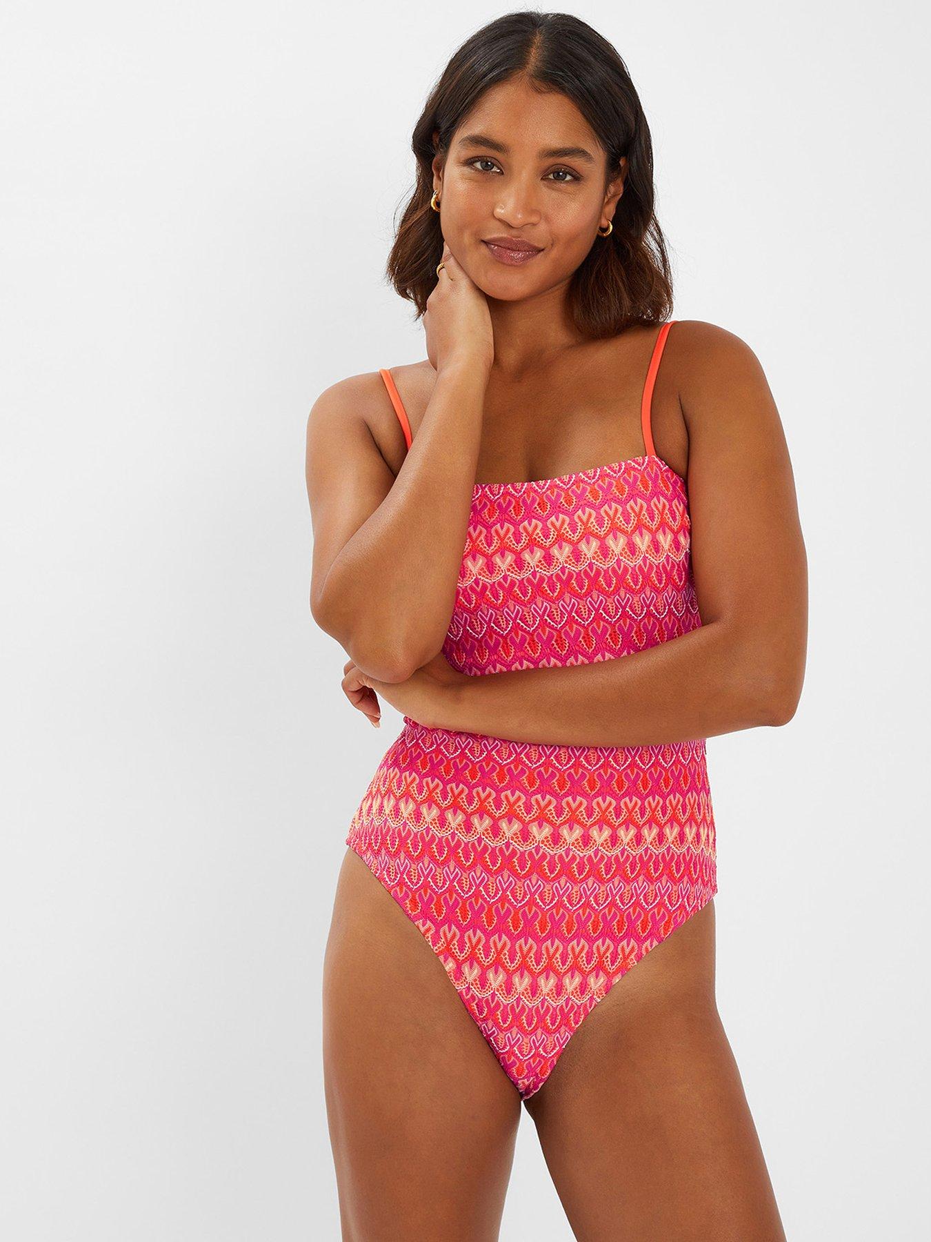 undefined Crochet Bandeau Swimsuit - Brights - Multi