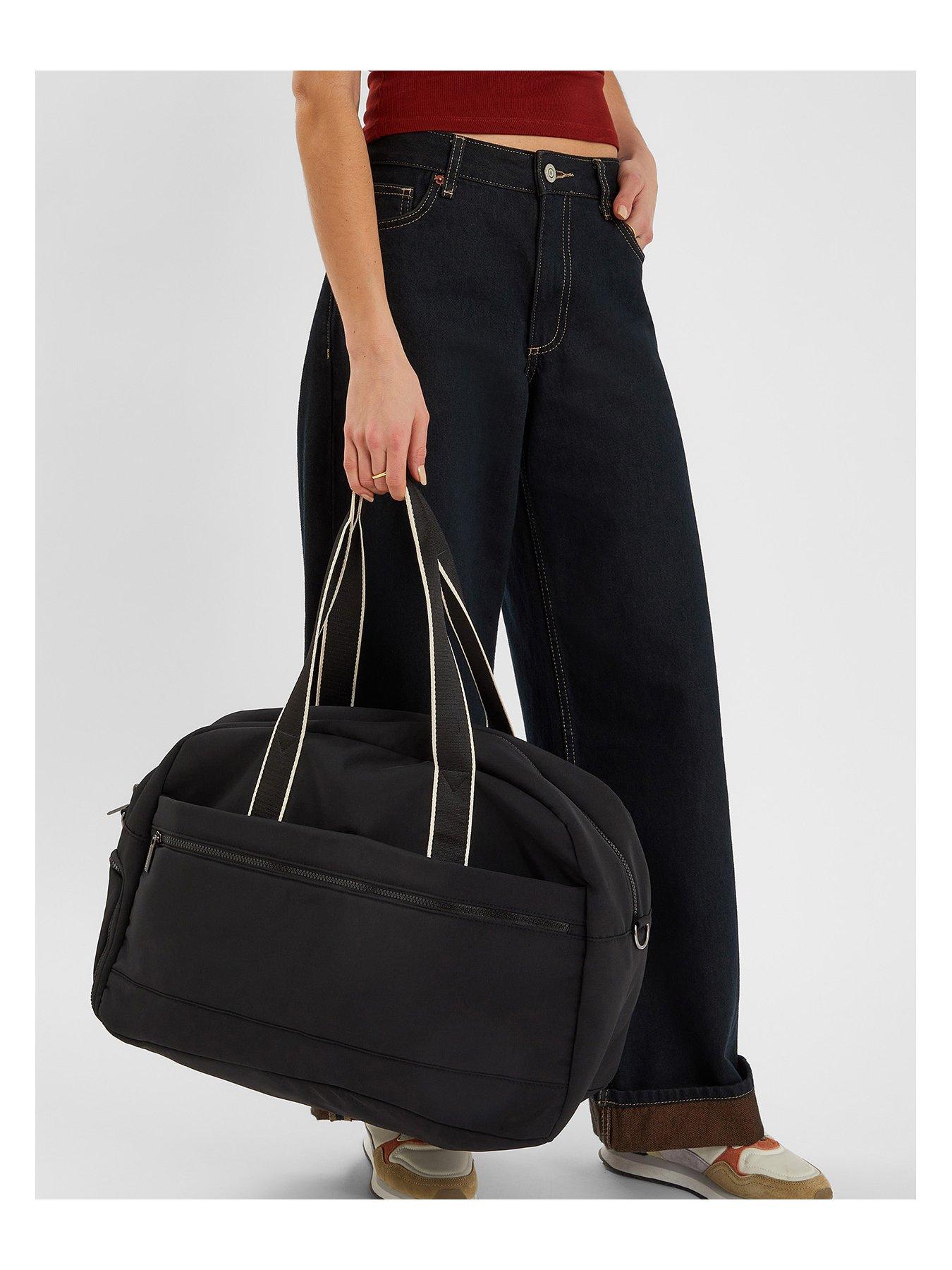 stillFront image of accessorize-large-nylon-weekender-black