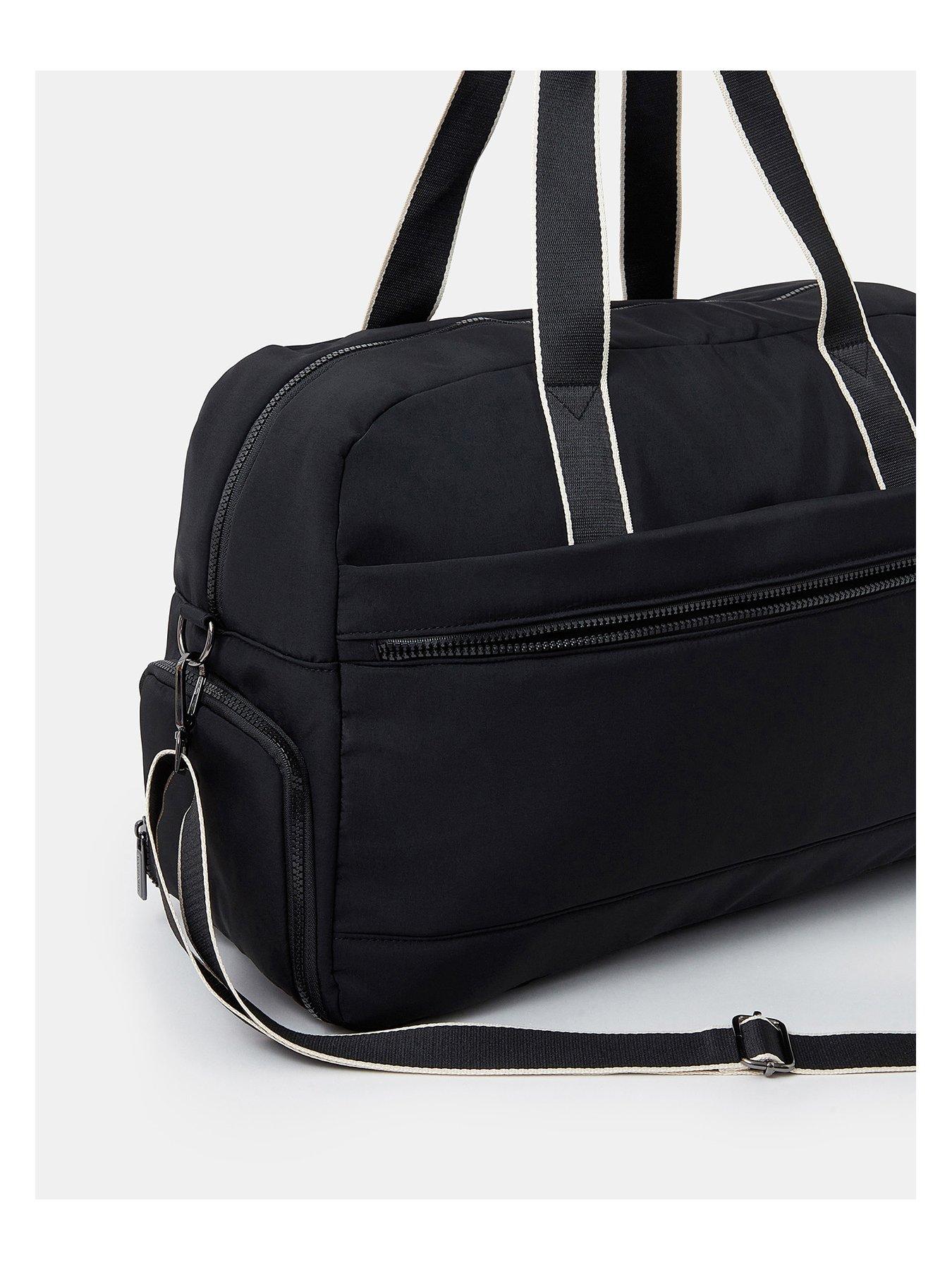  image of accessorize-large-nylon-weekender-black