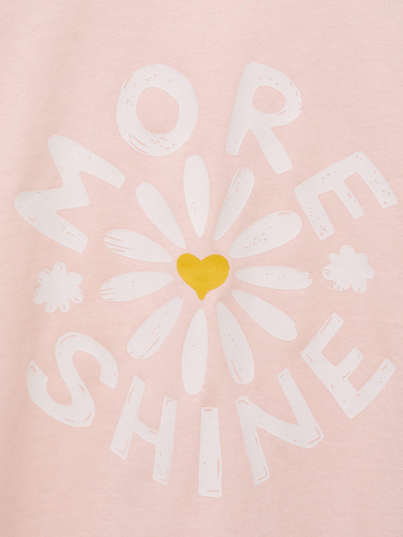  image of mango-girls-back-print-cropped-short-sleeve-tshirt-light-pink