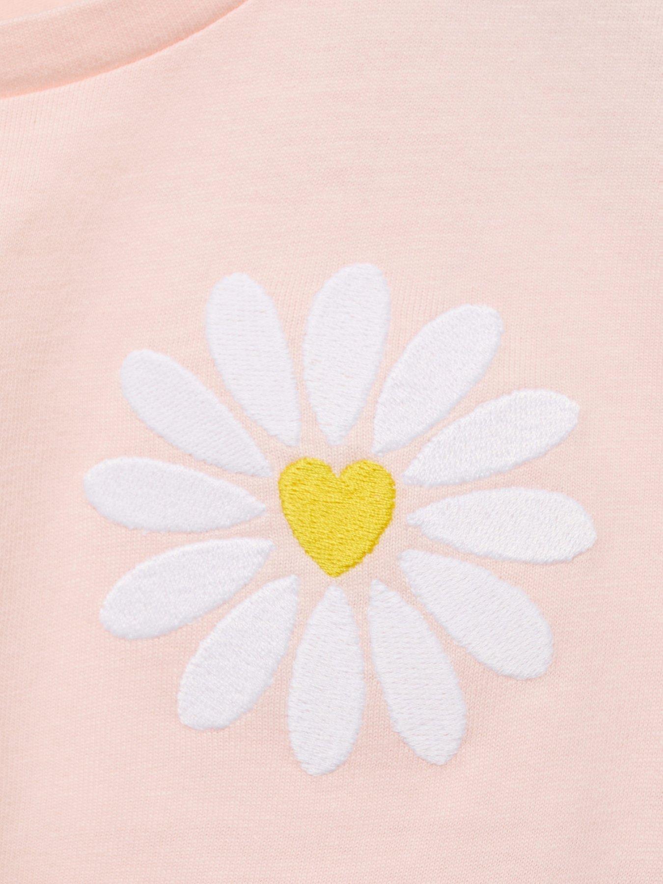  image of mango-girls-back-print-cropped-short-sleeve-tshirt-light-pink