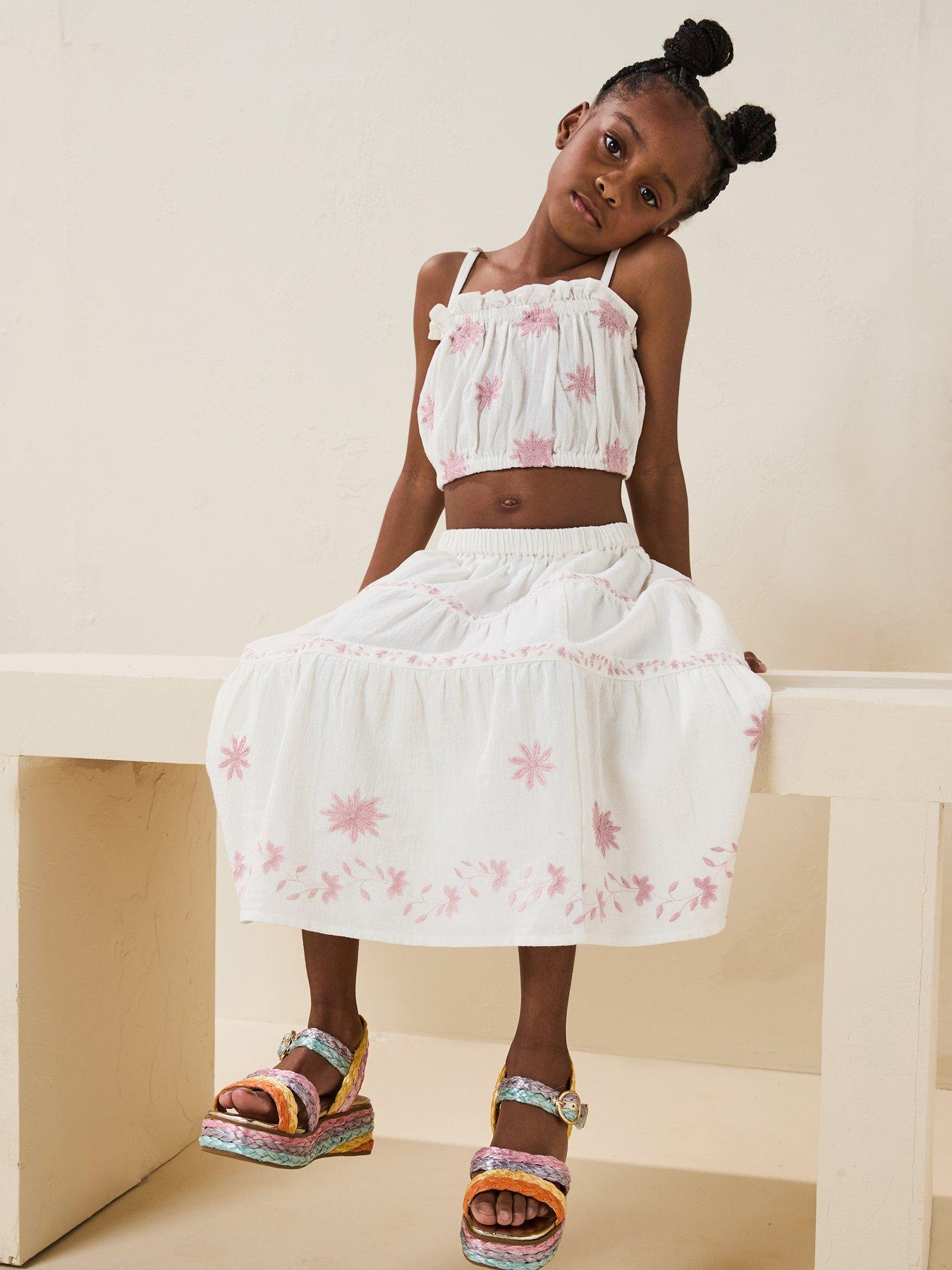 undefined Girls Scarlett Strappy Co-Ord Blouse - Cream