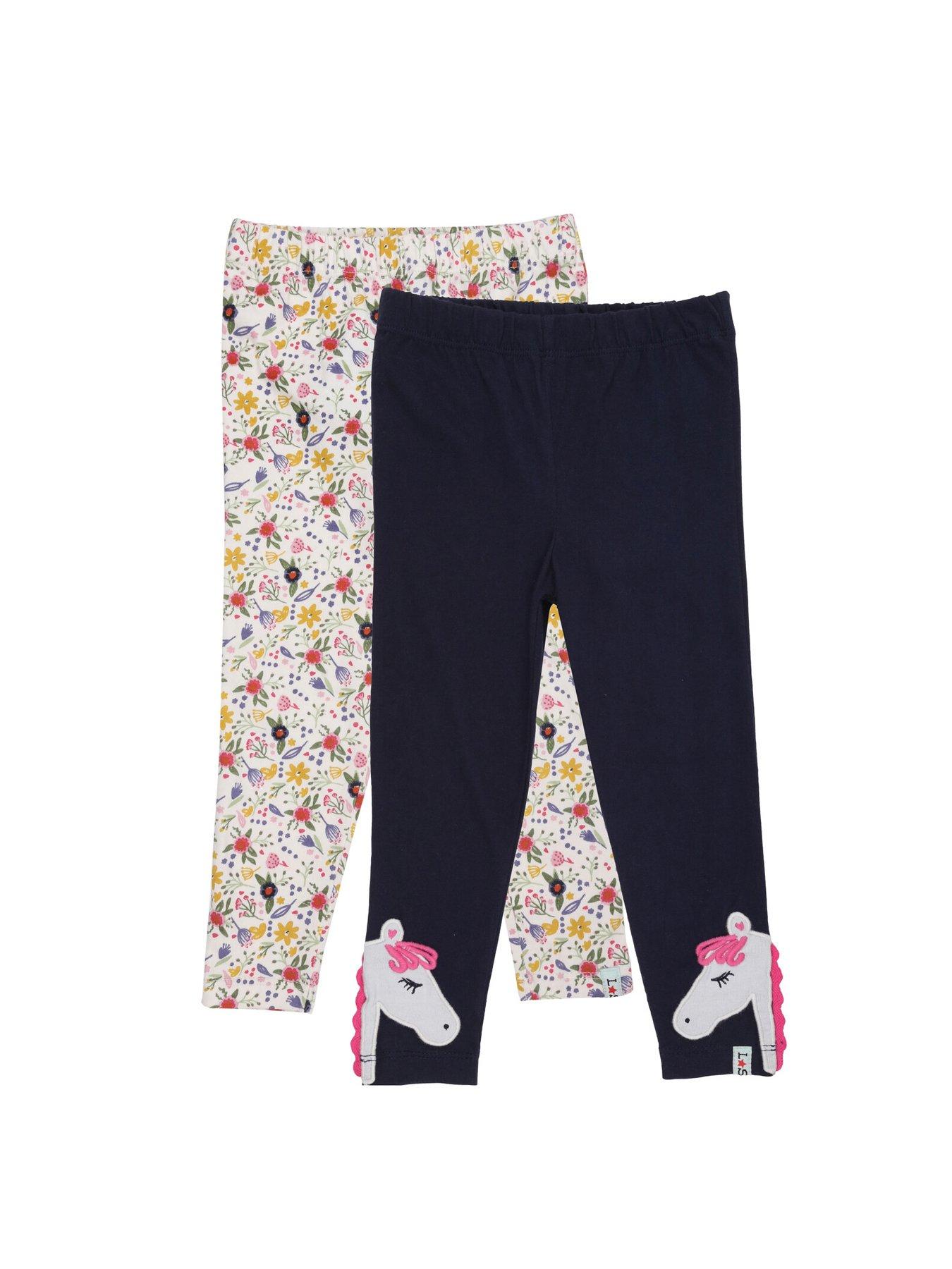 lilly-sid-girls-horse-amp-floral-print-2-pack-leggings-multi