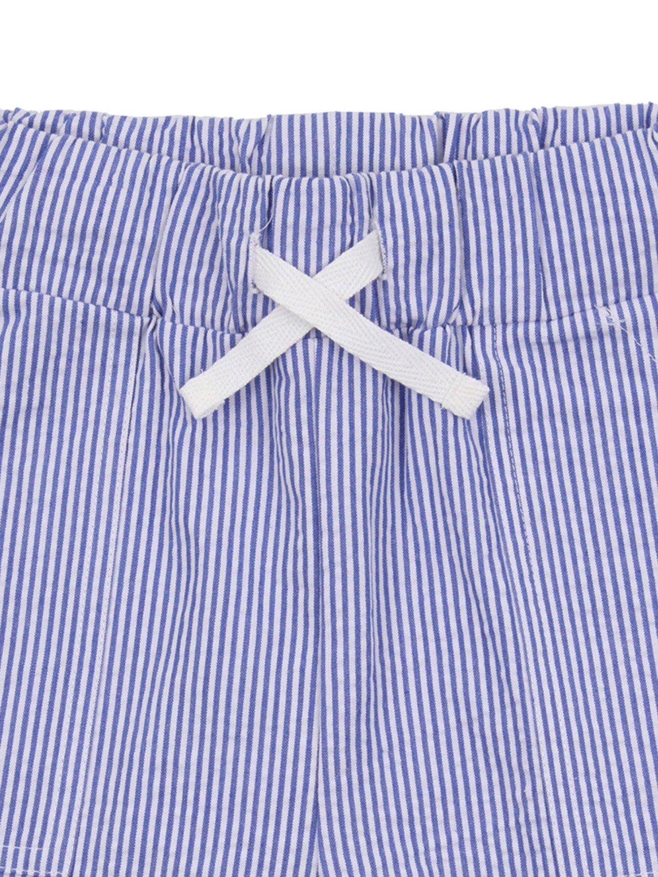 Image 4 of 4 of Lilly + Sid Boys Stripe Woven Shorts - Blue
