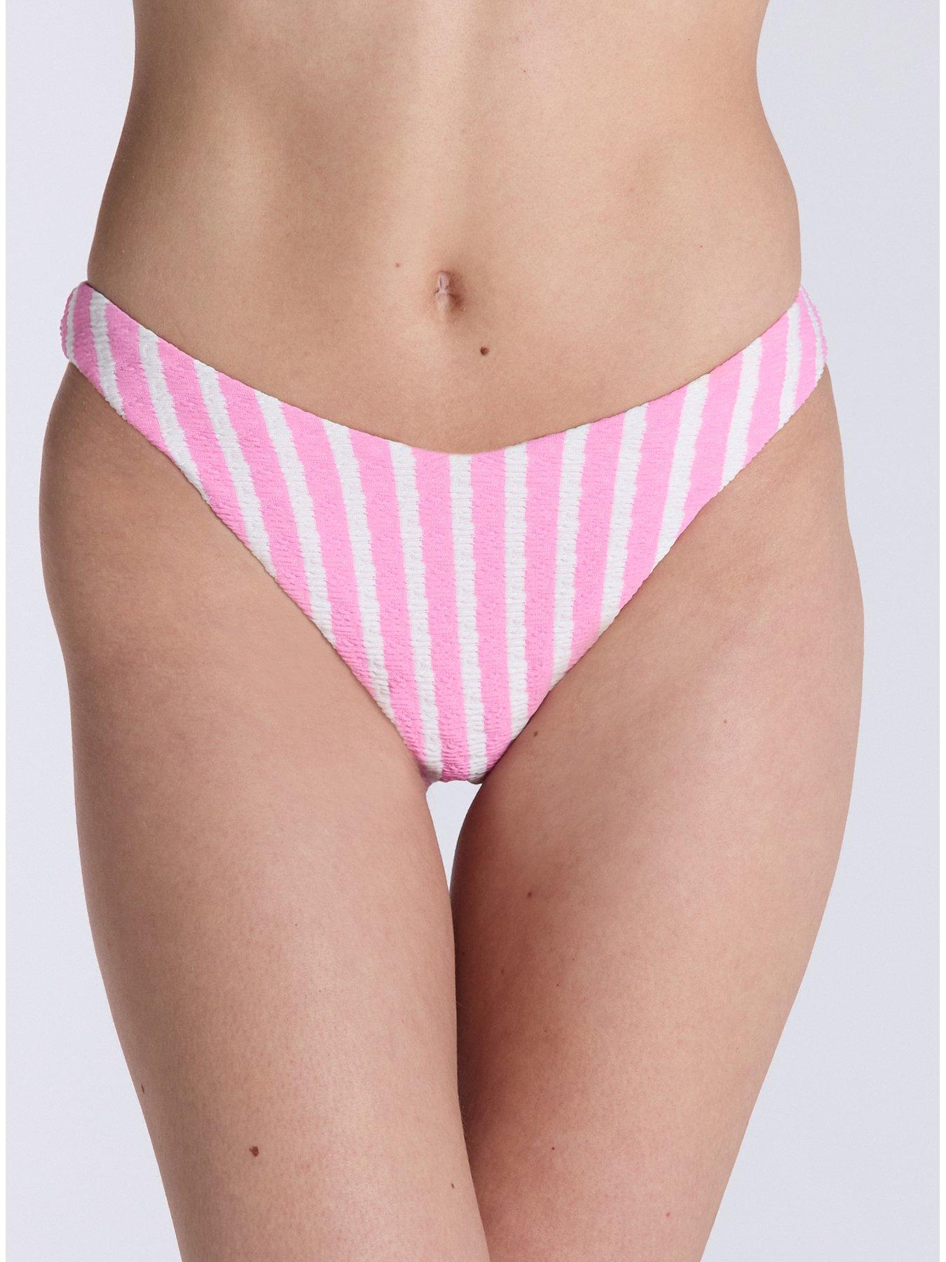  image of boux-avenue-jamaica-stripe-bikini-brief-pink-mix