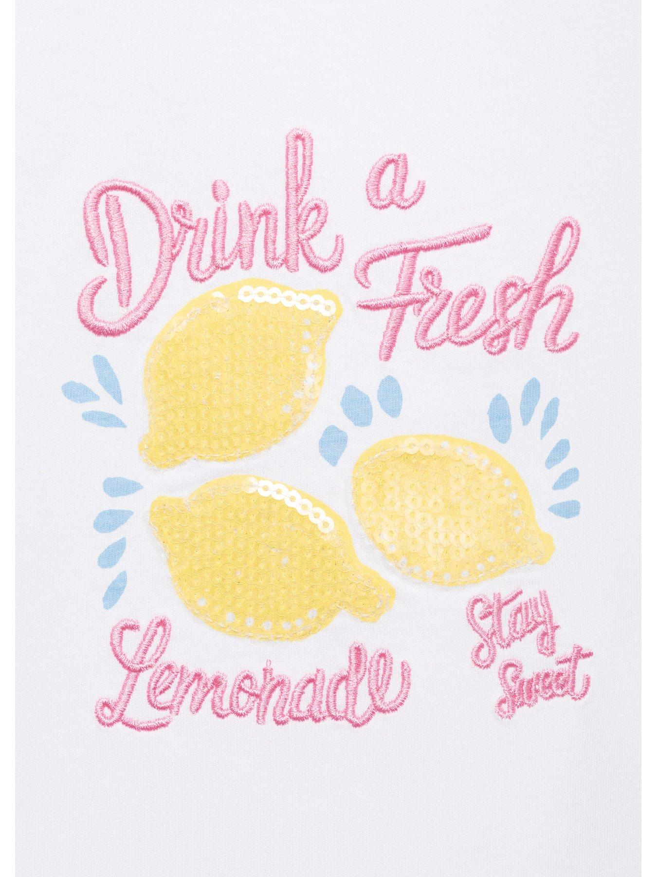  image of mango-younger-girls-lemonade-short-sleeve-t-shirt-light-cream-light-cream