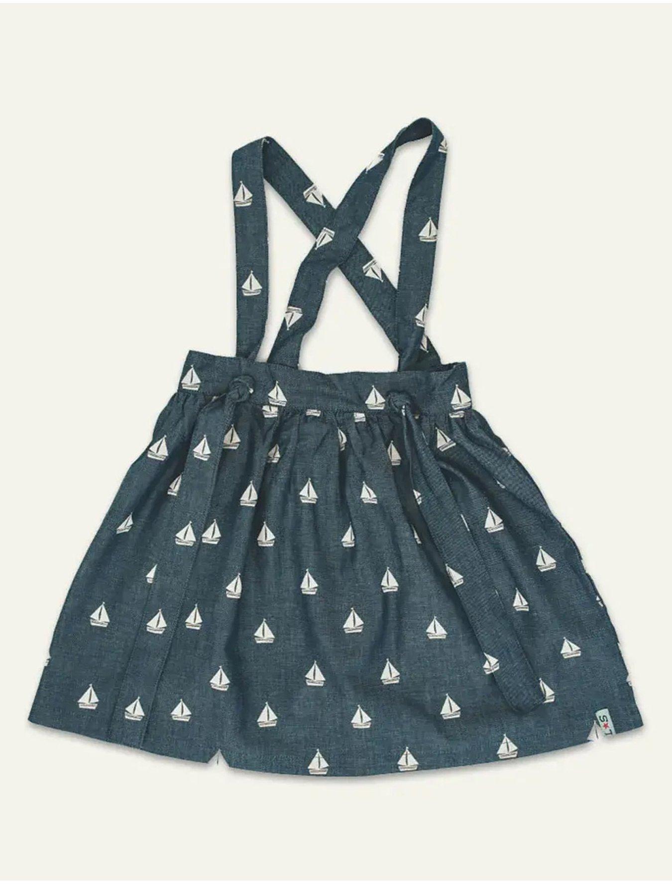 Image 1 of 1 of Lilly + Sid Girls Ship Chambray Bracer Skirt - Blue