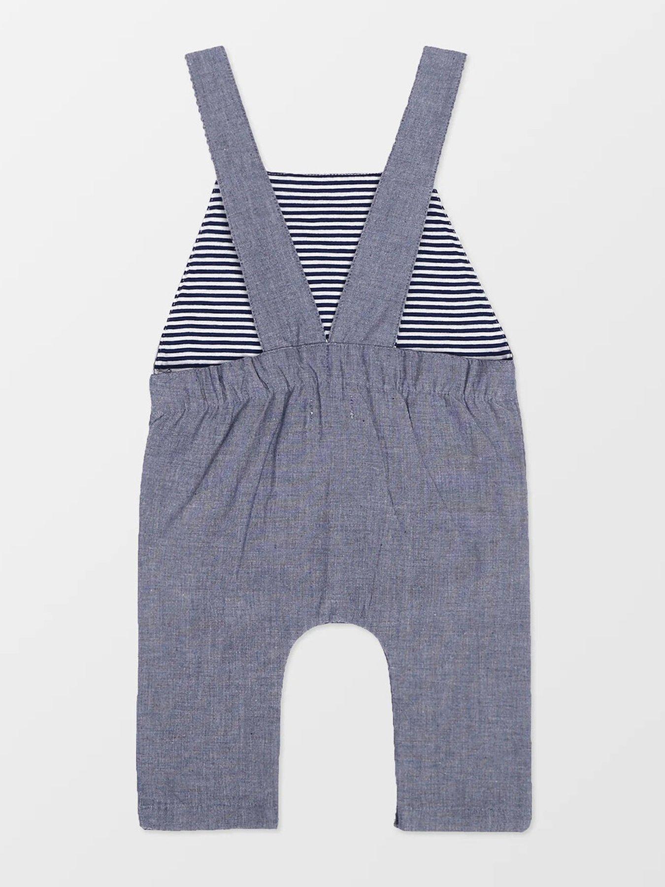  image of lilly-sid-baby-boys-denim-dungarees-blue