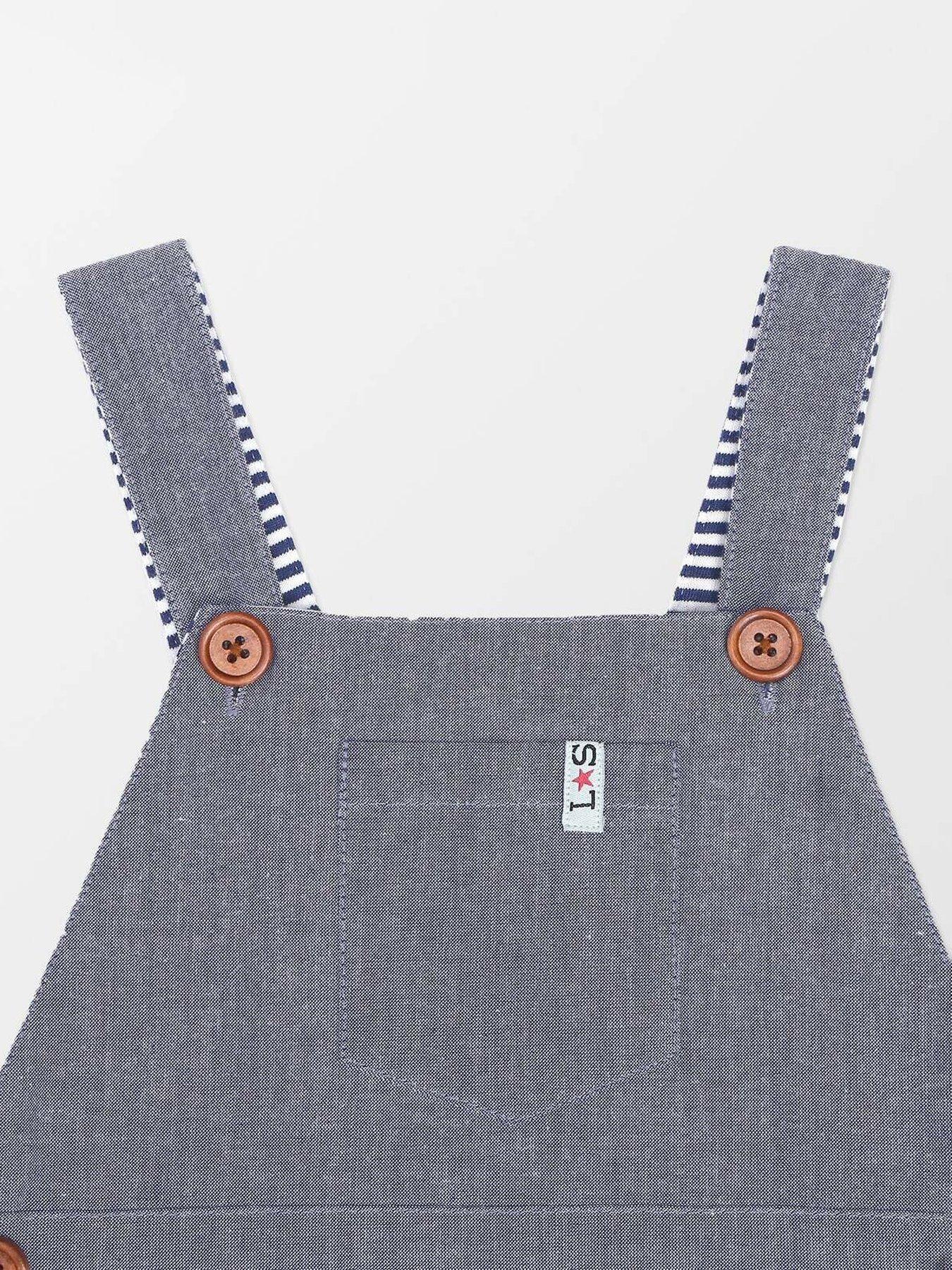  image of lilly-sid-baby-boys-denim-dungarees-blue