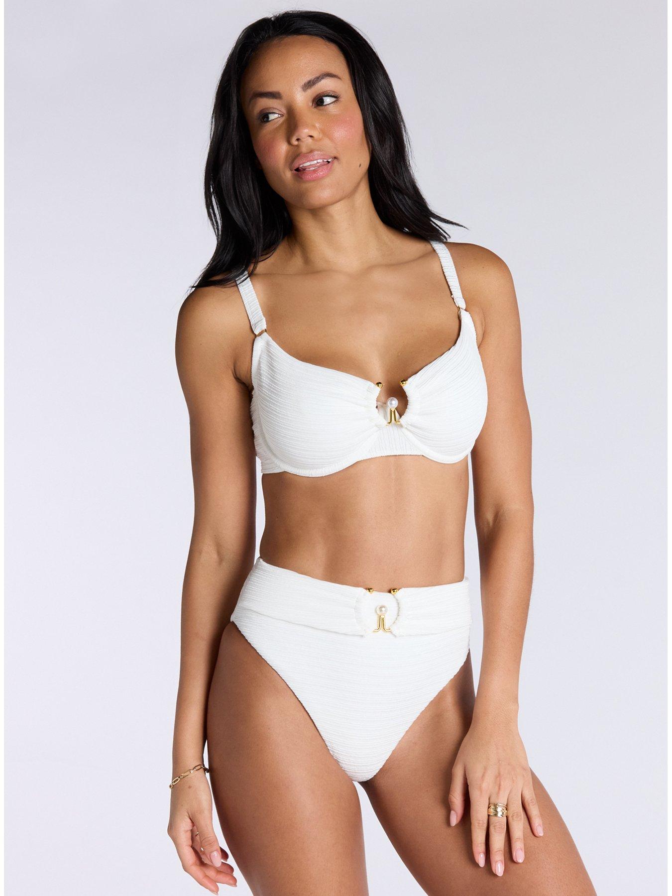 image of boux-avenue-mirada-pearl-balconette-bikini-top-white
