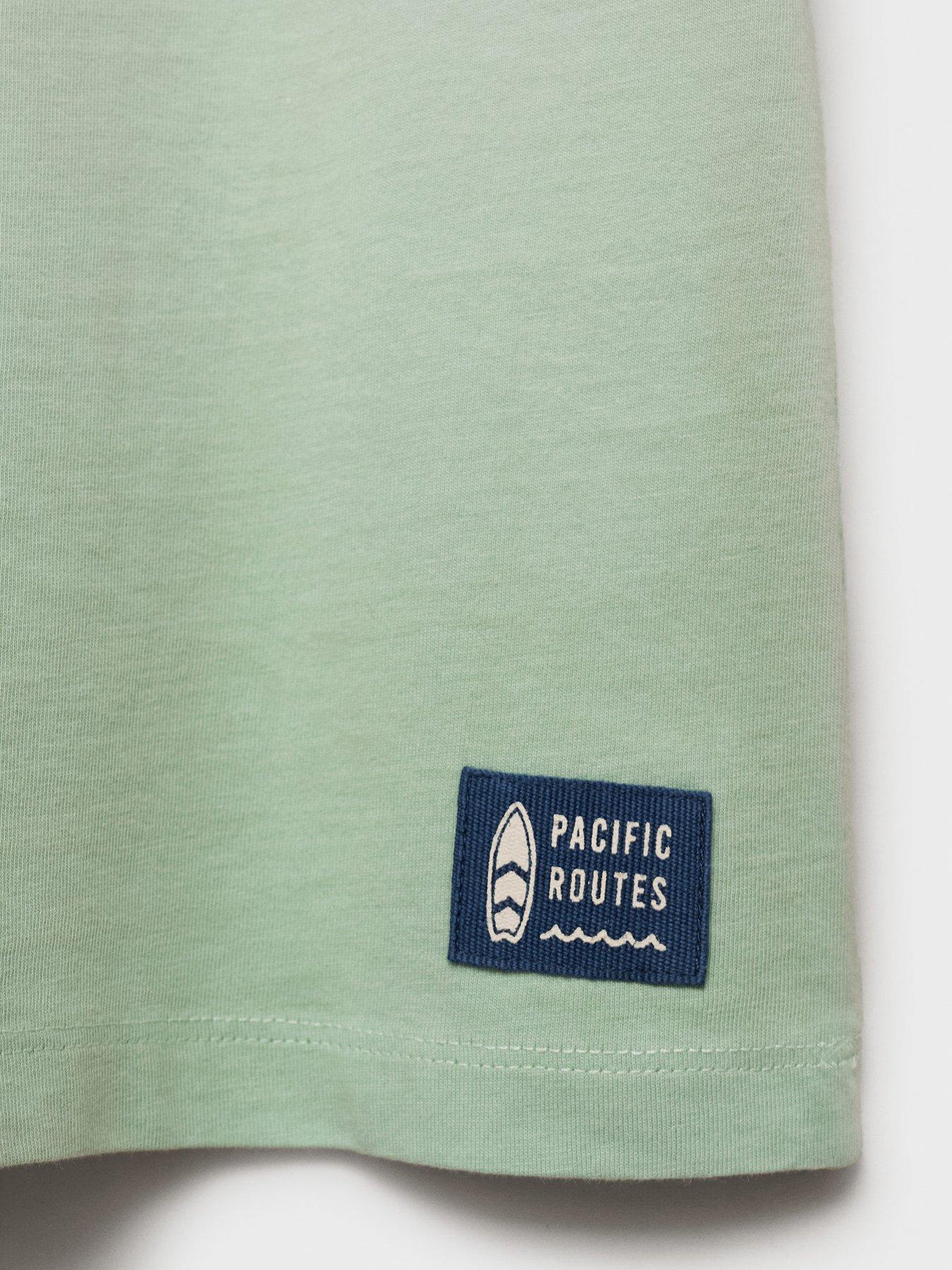  image of mango-boys-dip-dye-short-sleeve-tshirt-light-green