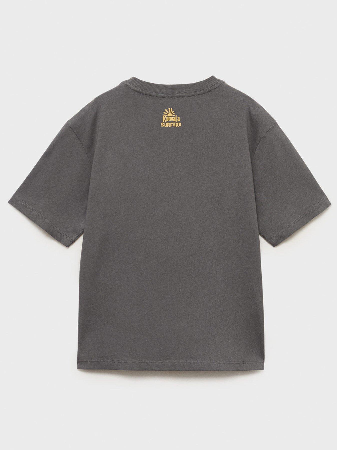  image of mango-boys-surfers-short-sleeve-t-shirt-dark-grey