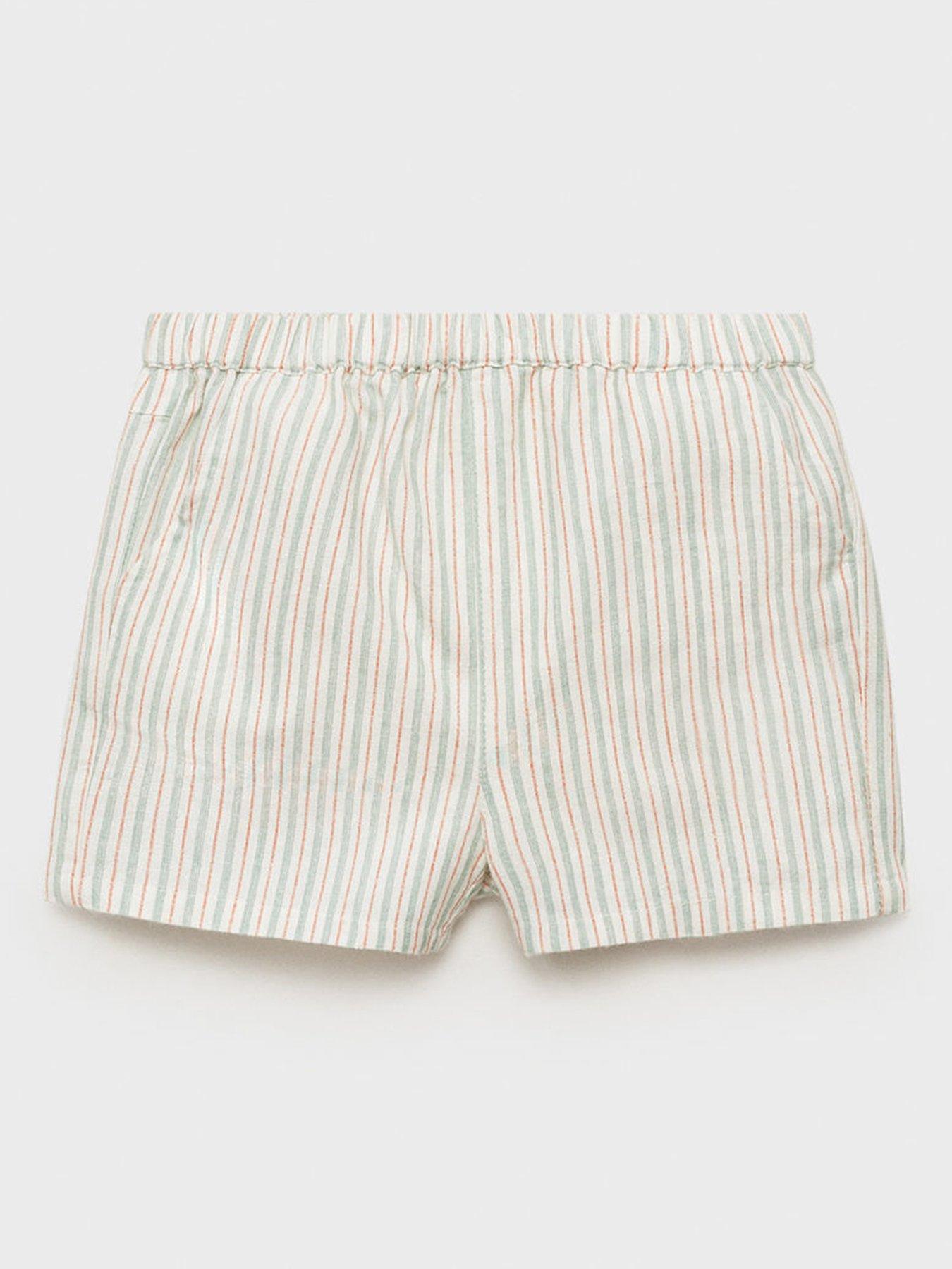 mango-baby-unisex-stripe-shorts-light-cream