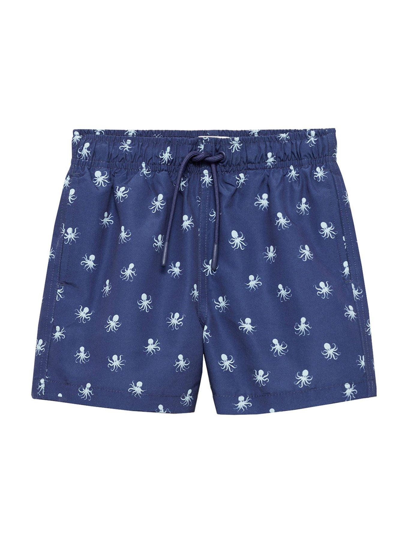 Mango Younger Boys Octopus Printed Swimshort - Navy