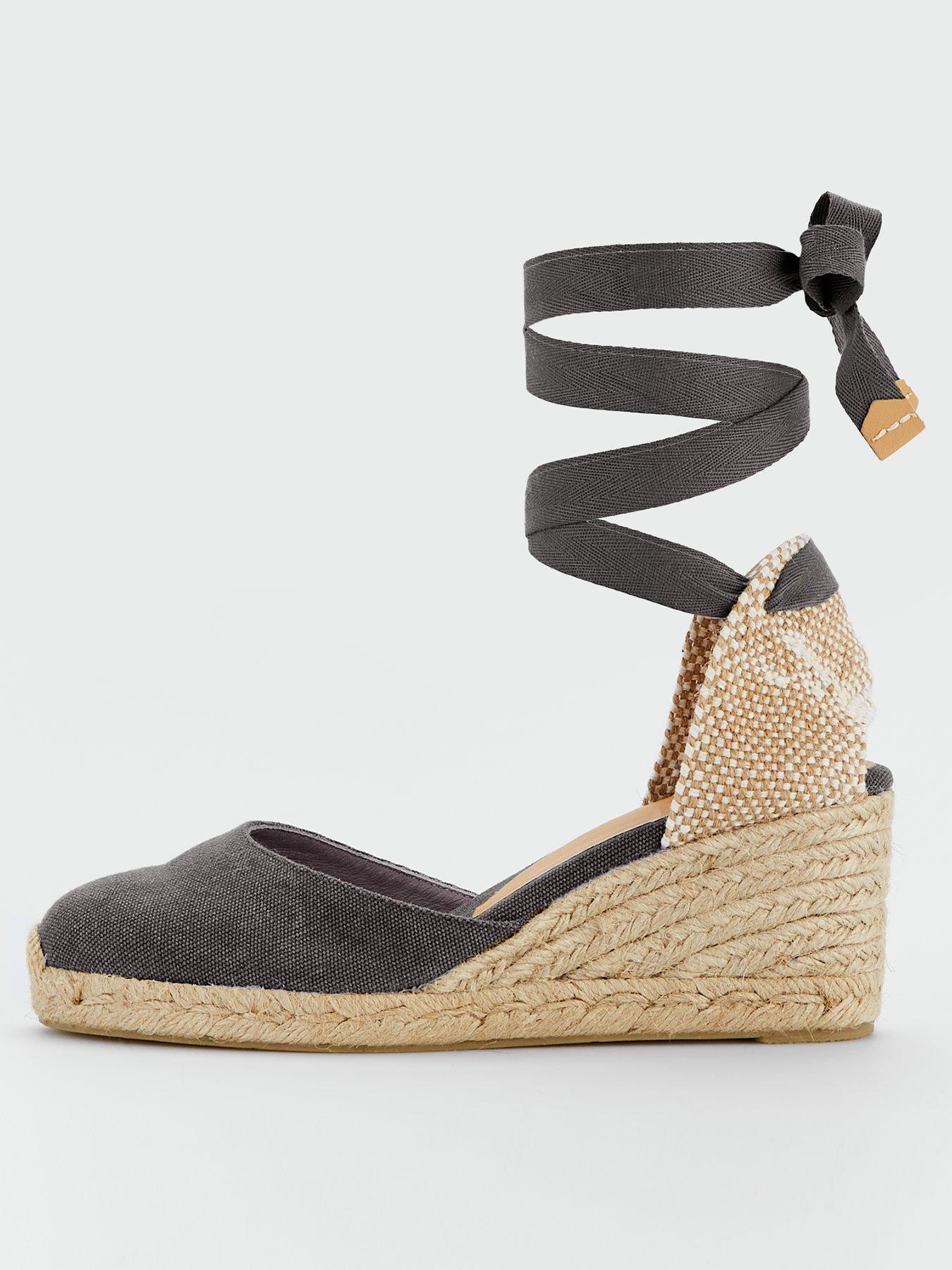 Image 1 of 5 of CASTANER Carina Wedge Espadrille - Charcoal