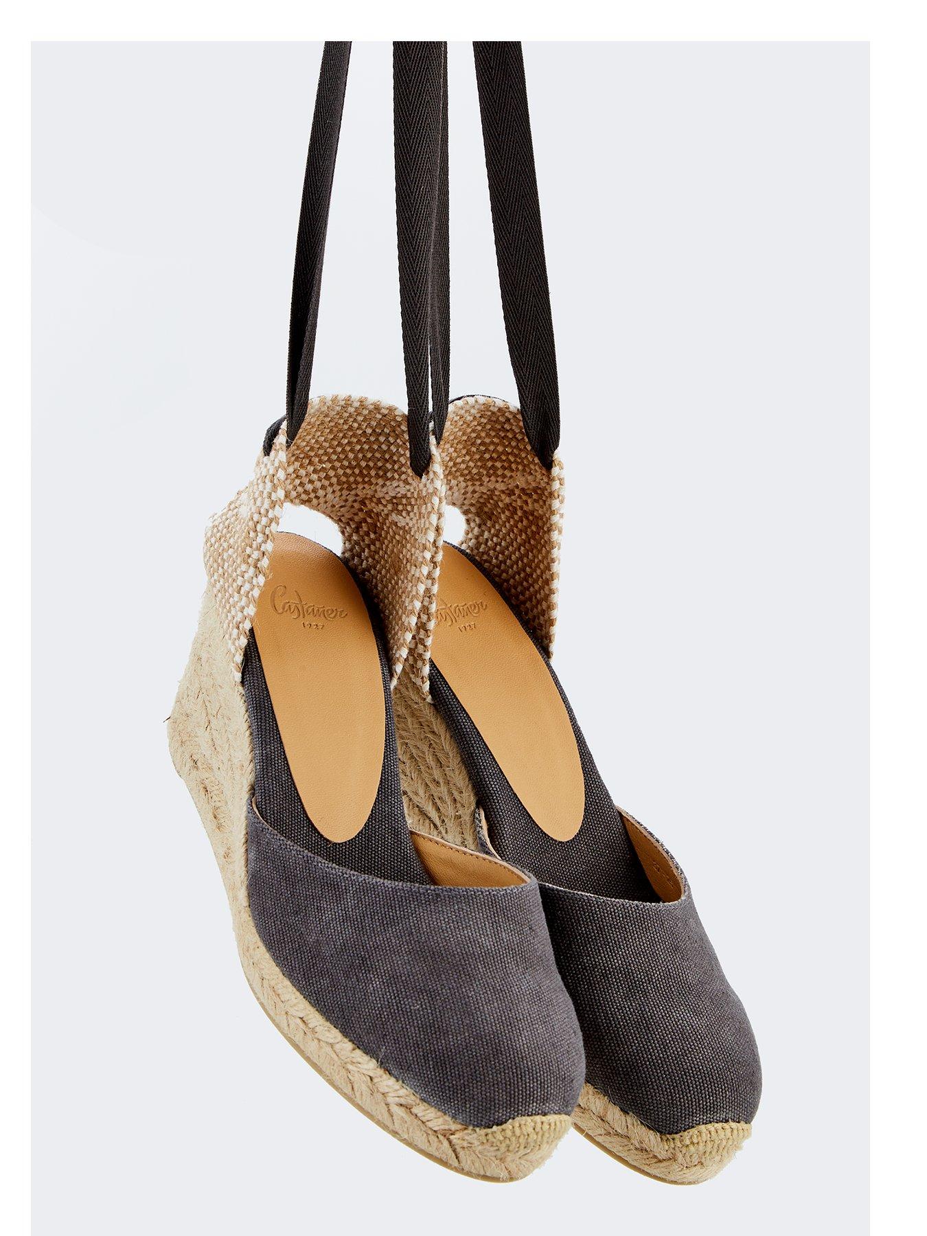 Image 4 of 5 of CASTANER Carina Wedge Espadrille - Charcoal