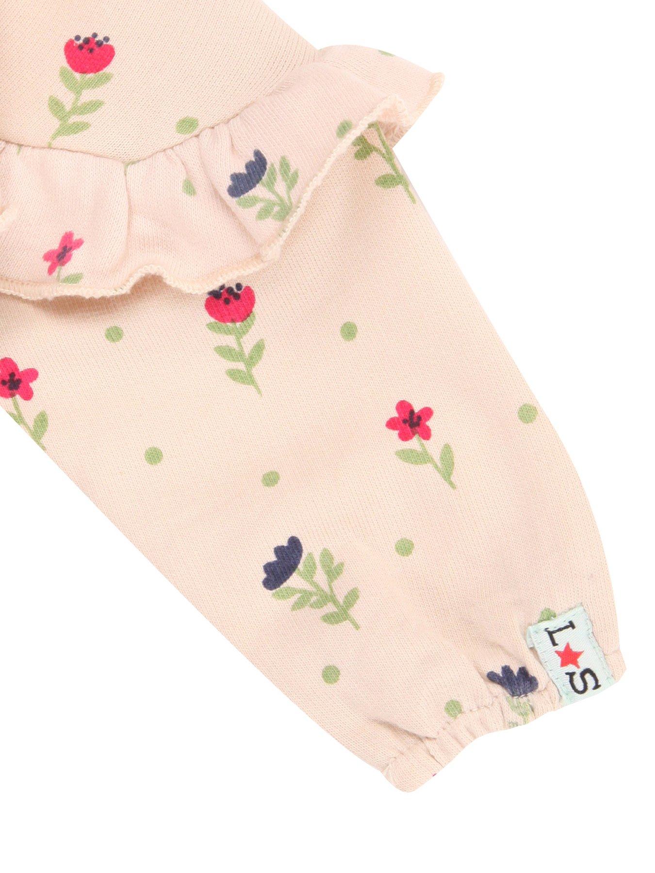  image of lilly-sid-girls-floral-print-sweatshirt-cream