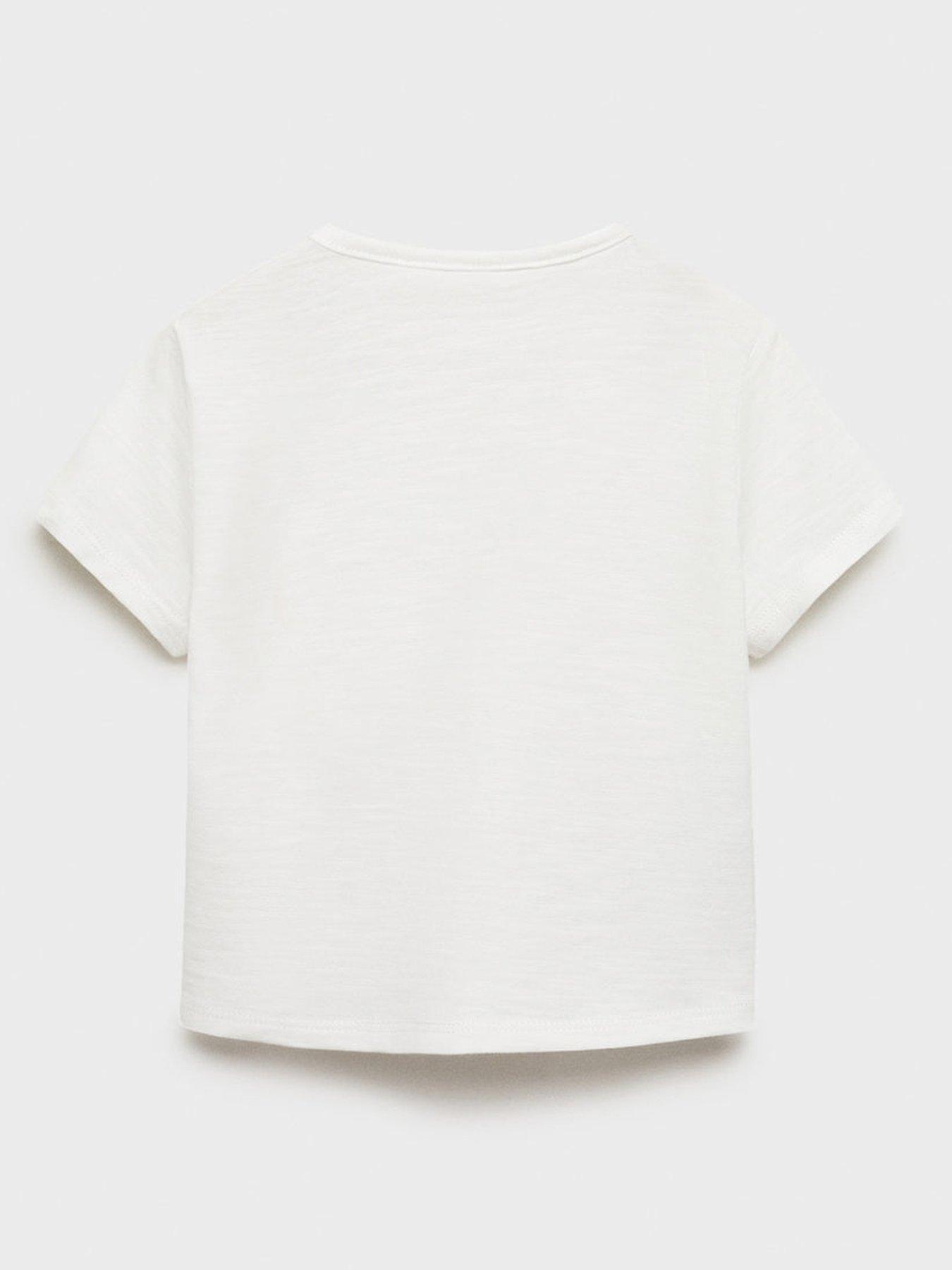  image of mango-baby-unisex-lemon-short-sleeve-t-shirt-light-cream