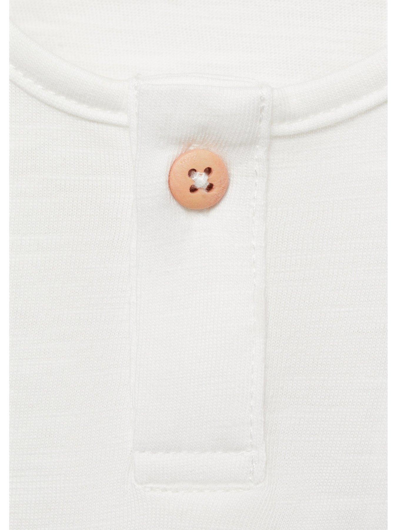  image of mango-baby-unisex-lemon-short-sleeve-t-shirt-light-cream