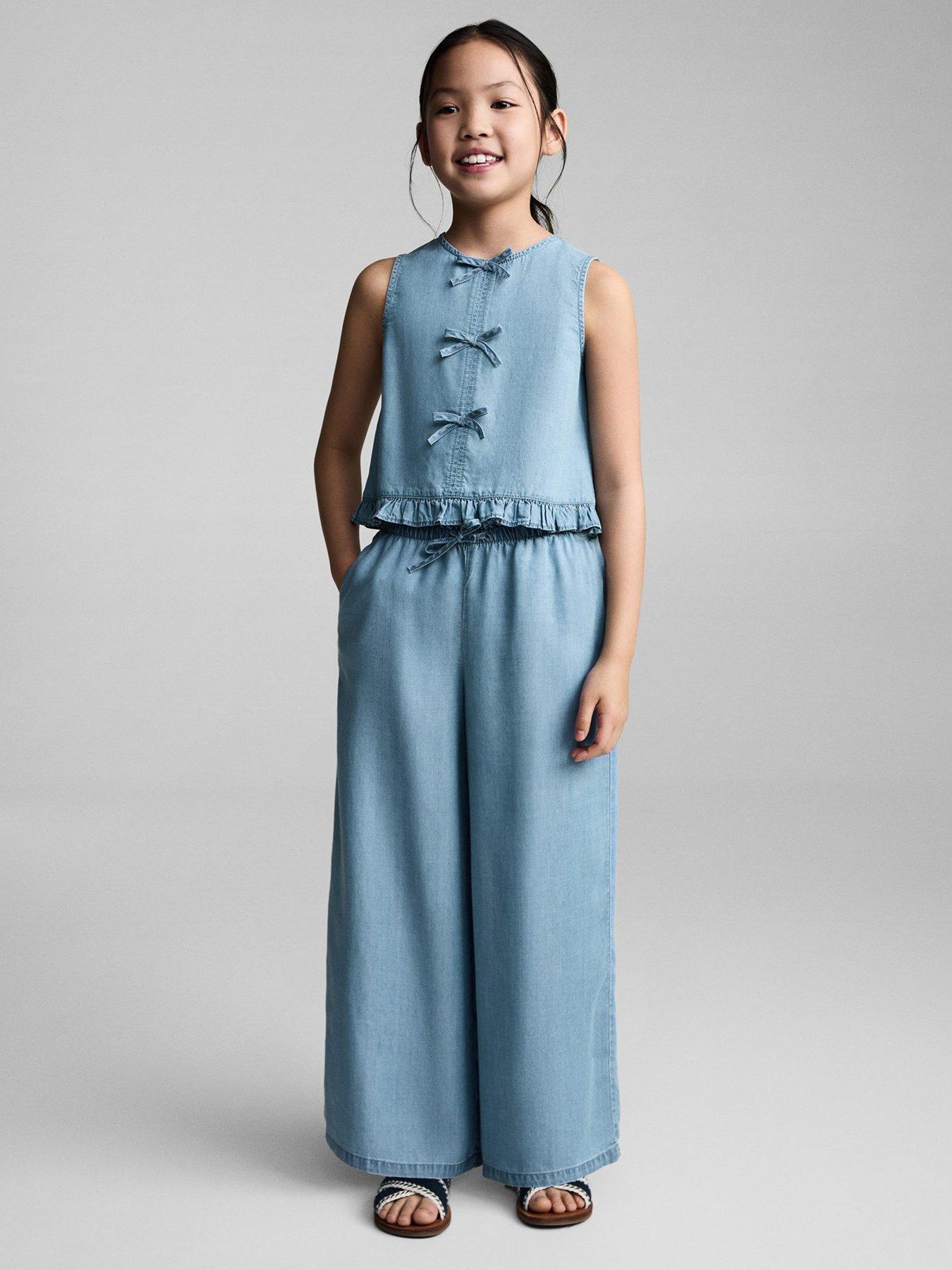 mango-girls-coco-chambray-co-ord-trousers-blue